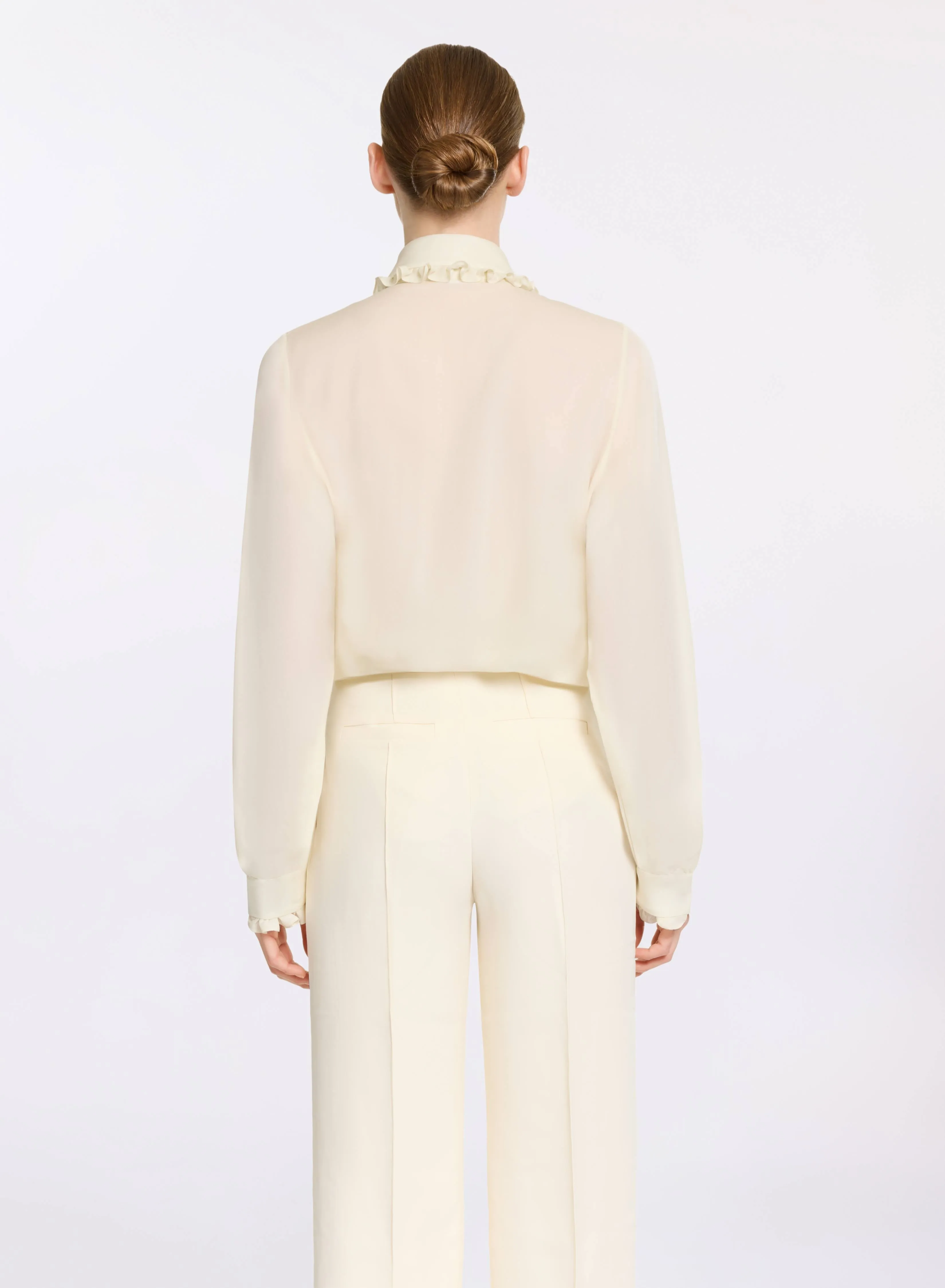 Ruffled Silk Shirt sold by Elie Saab product image thumbnail 2