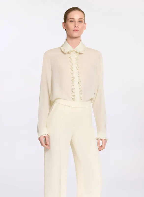 Ruffled Silk Shirt sold by Elie Saab