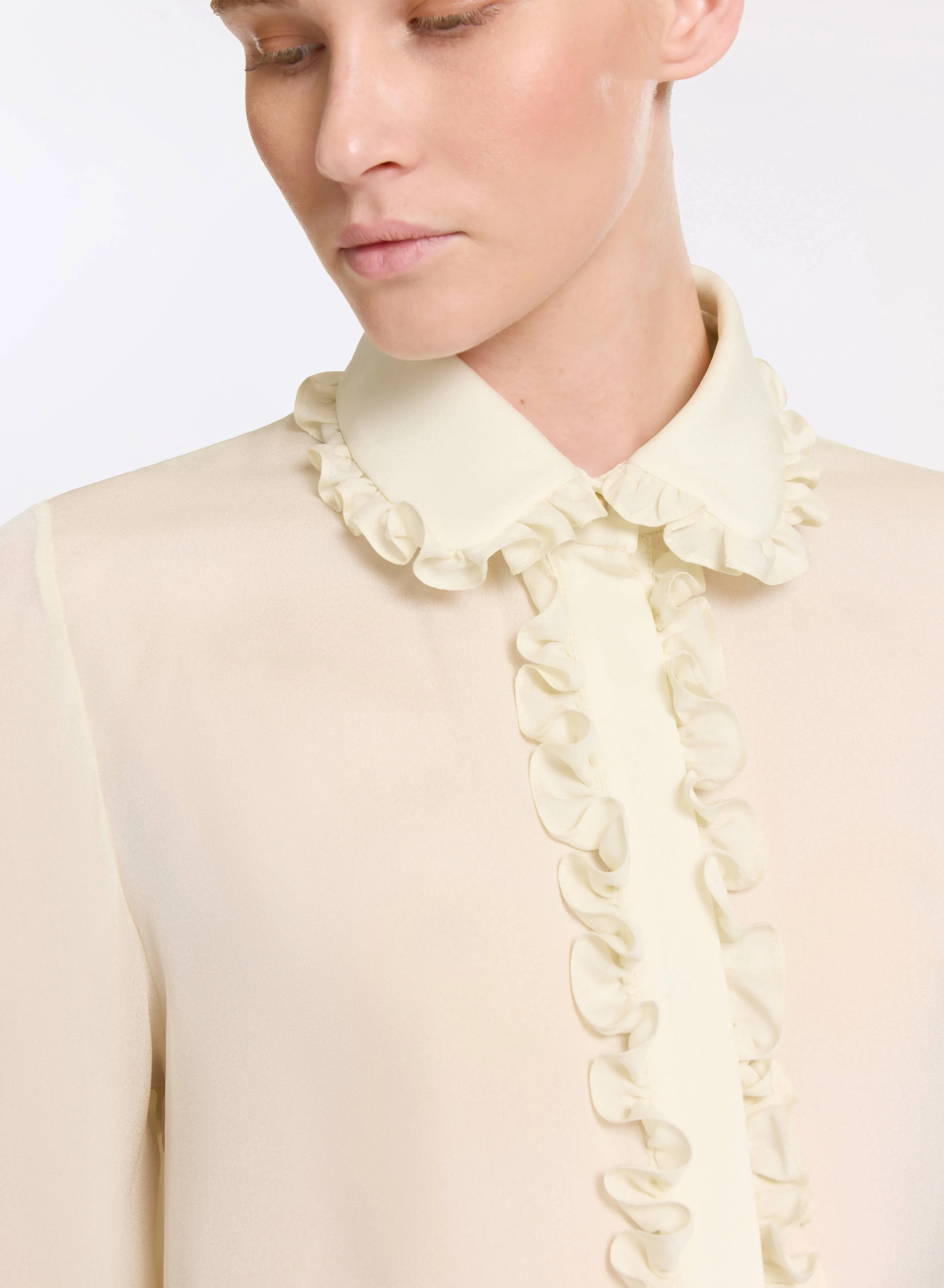 Ruffled Silk Shirt sold by Elie Saab product image thumbnail 3
