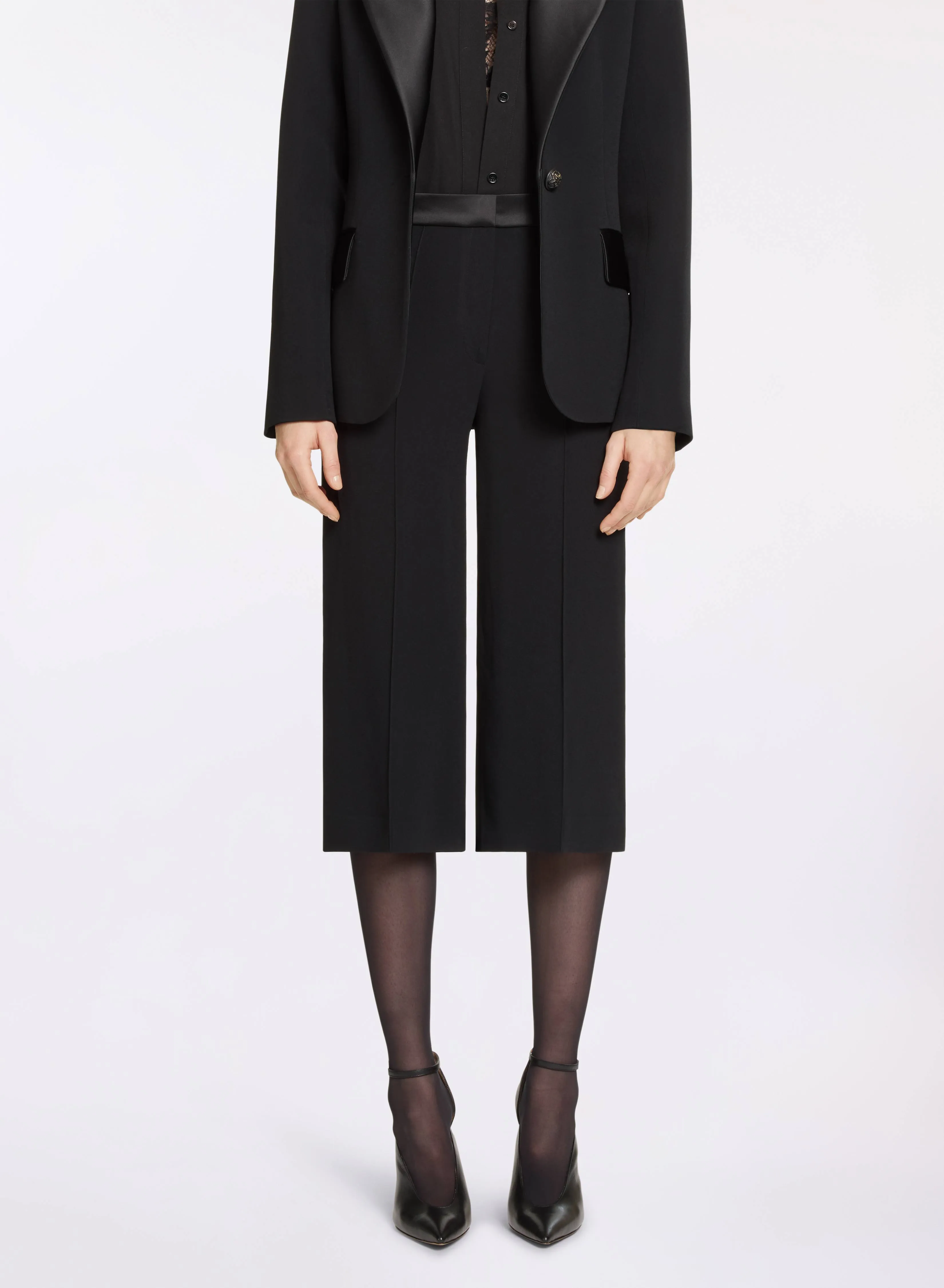 Cady and Satin Cropped Pants sold by Elie Saab