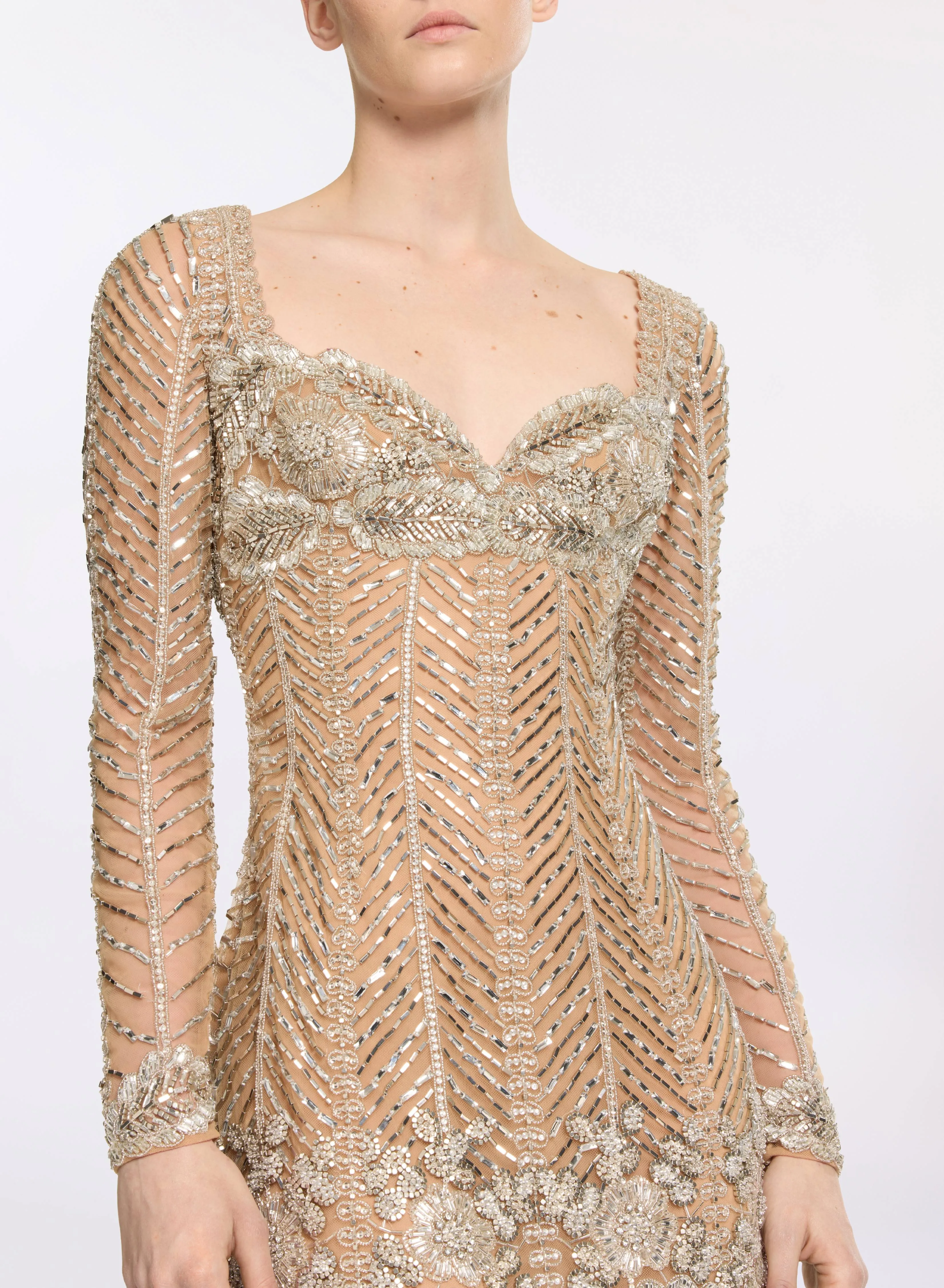 Bead Embroidered Short Dress sold by Elie Saab product image thumbnail 5
