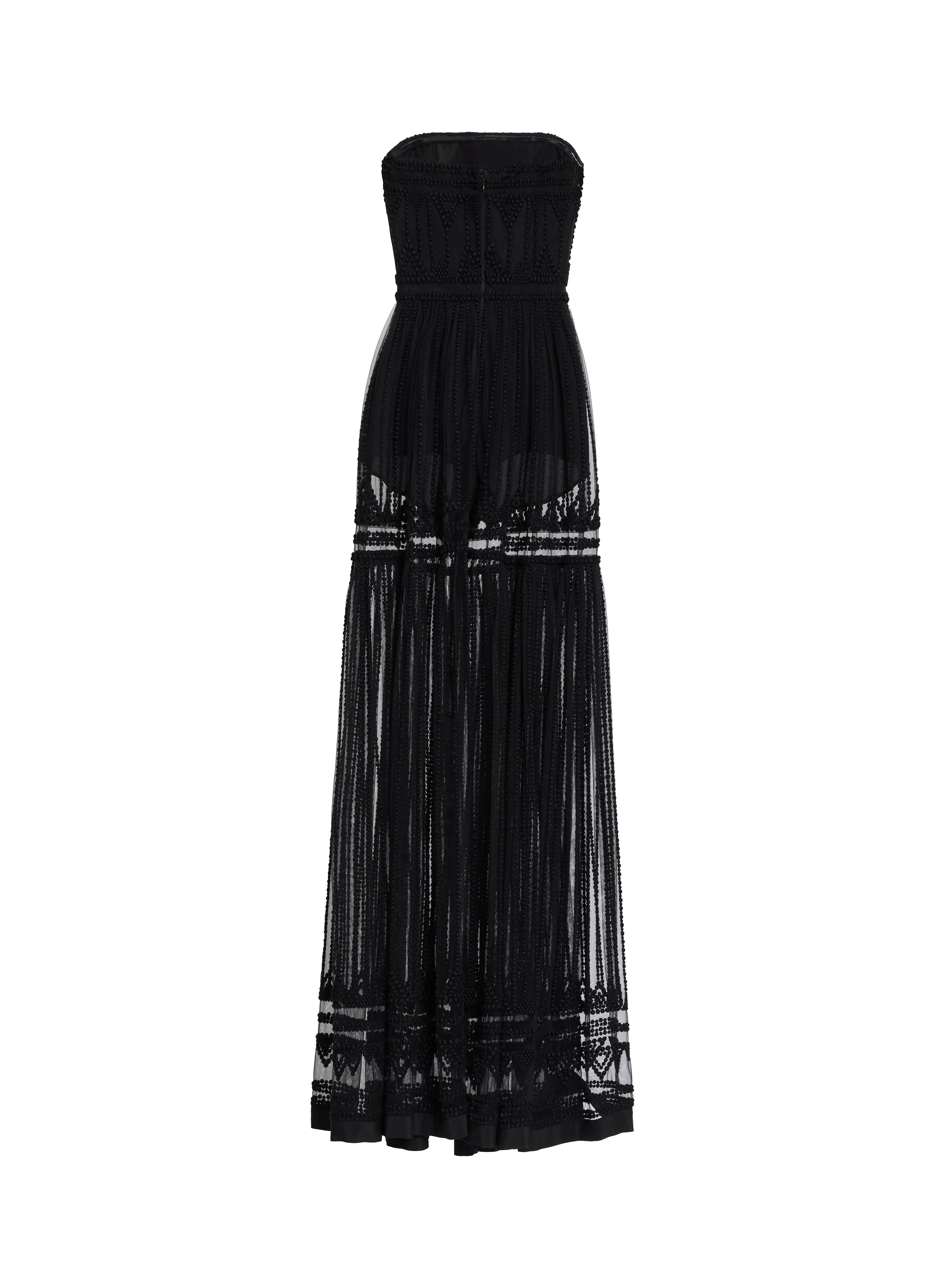 Embroidered Tulle Long Dress sold by Elie Saab product image thumbnail 4