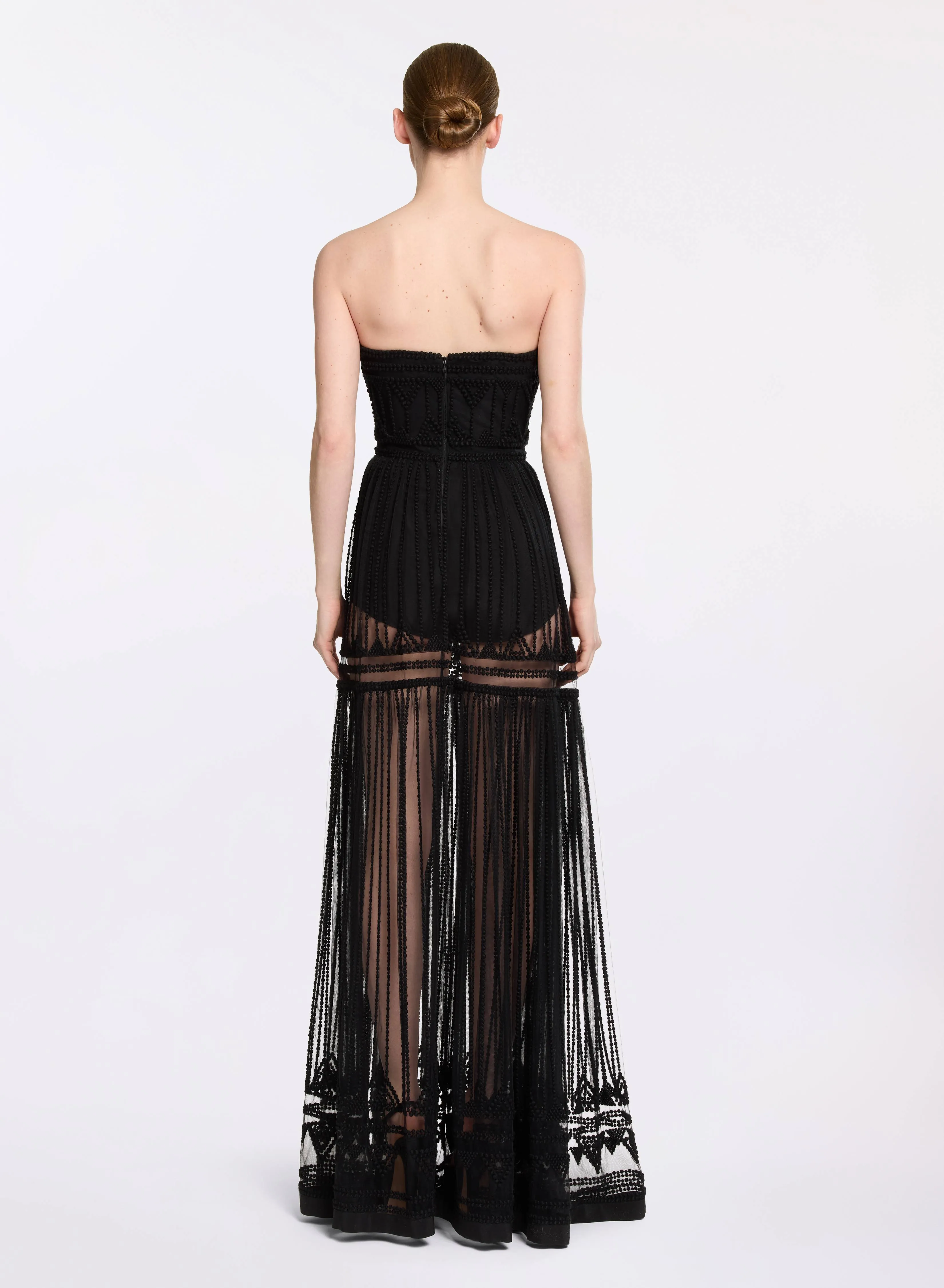 Embroidered Tulle Long Dress sold by Elie Saab product image thumbnail 2