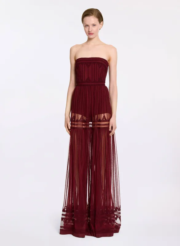 Embroidered Tulle Long Dress sold by Elie Saab