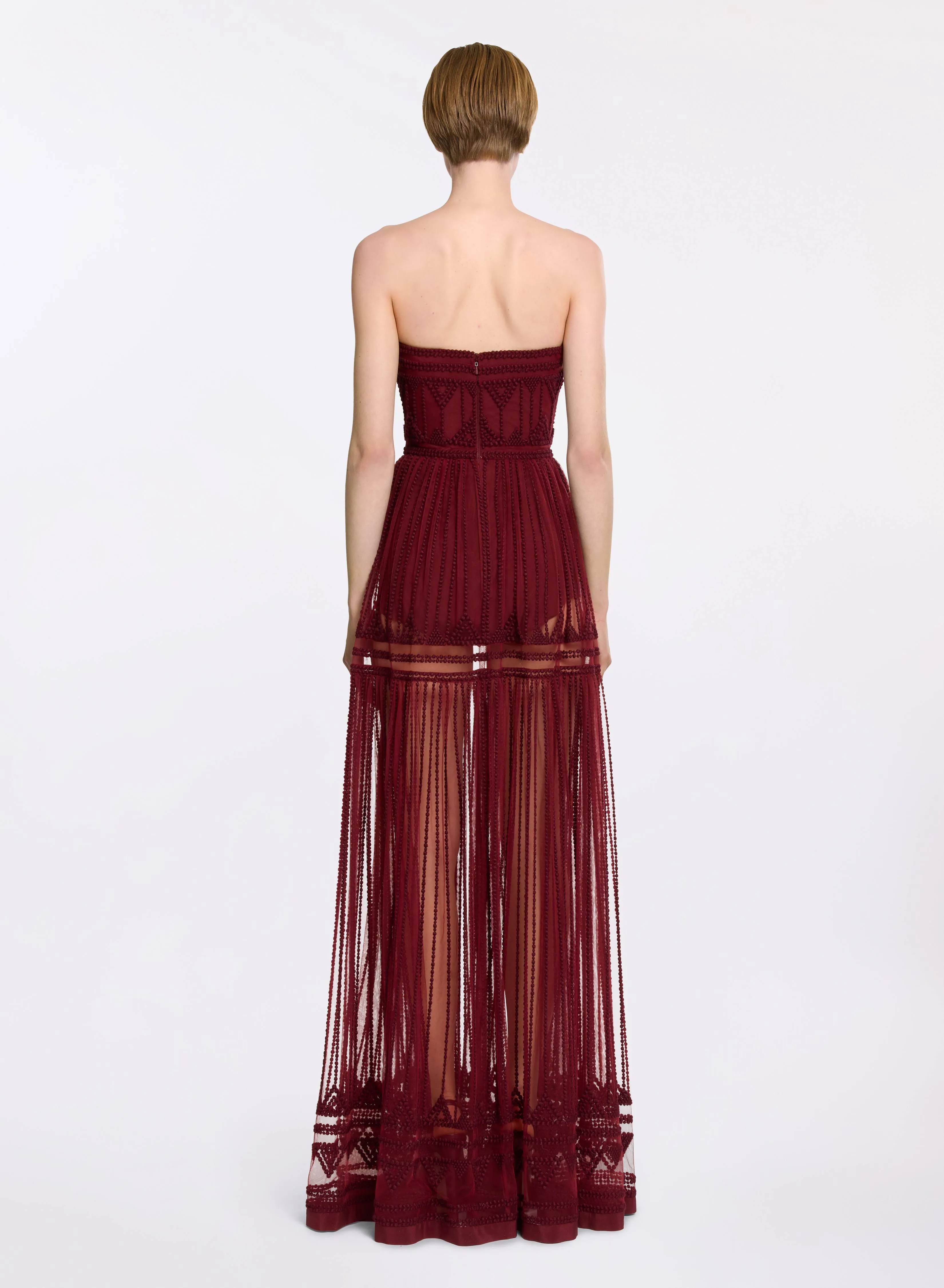 Embroidered Tulle Long Dress sold by Elie Saab product image thumbnail 2