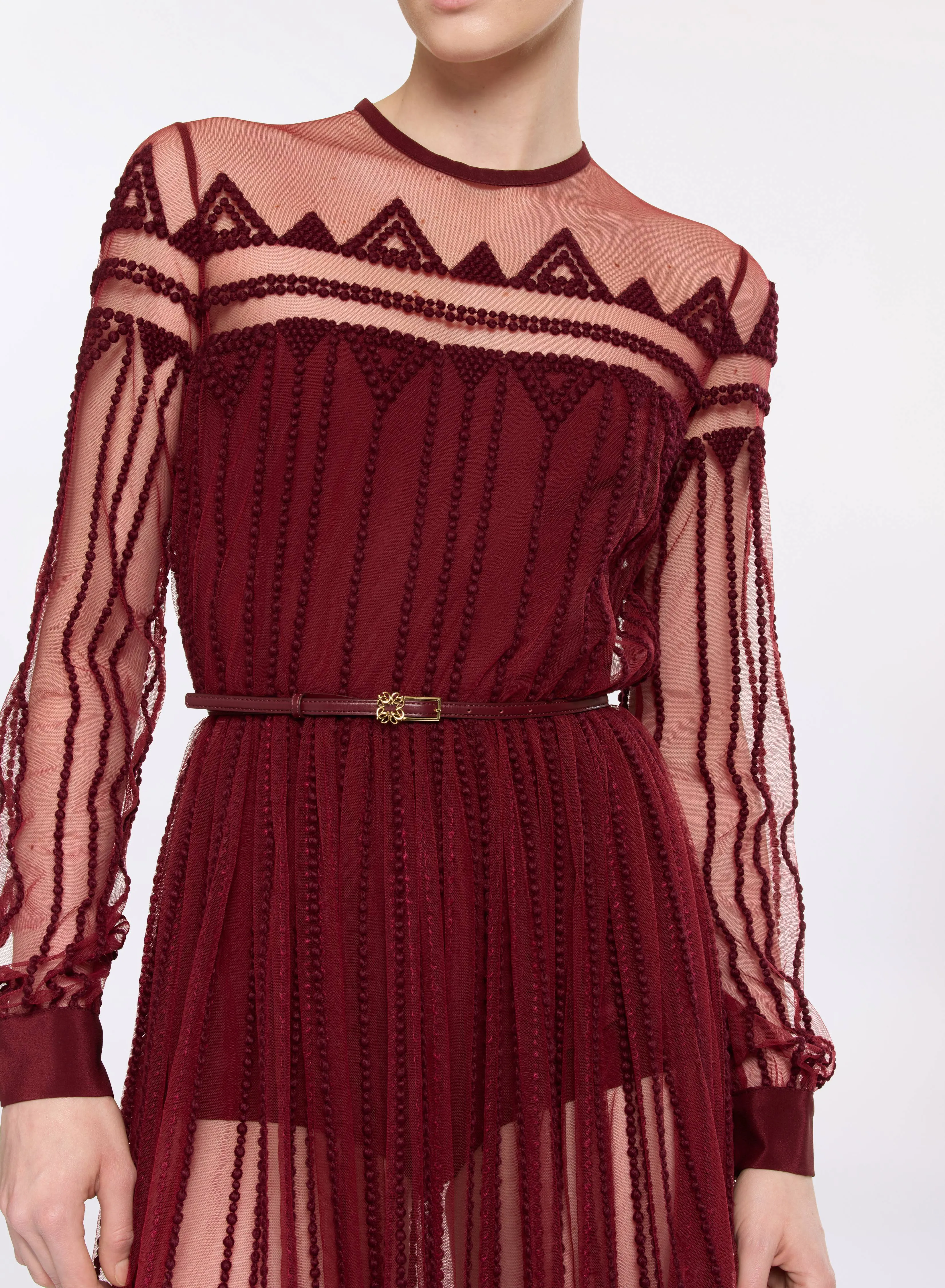 Embroidered Tulle Midi Dress sold by Elie Saab product image thumbnail 5