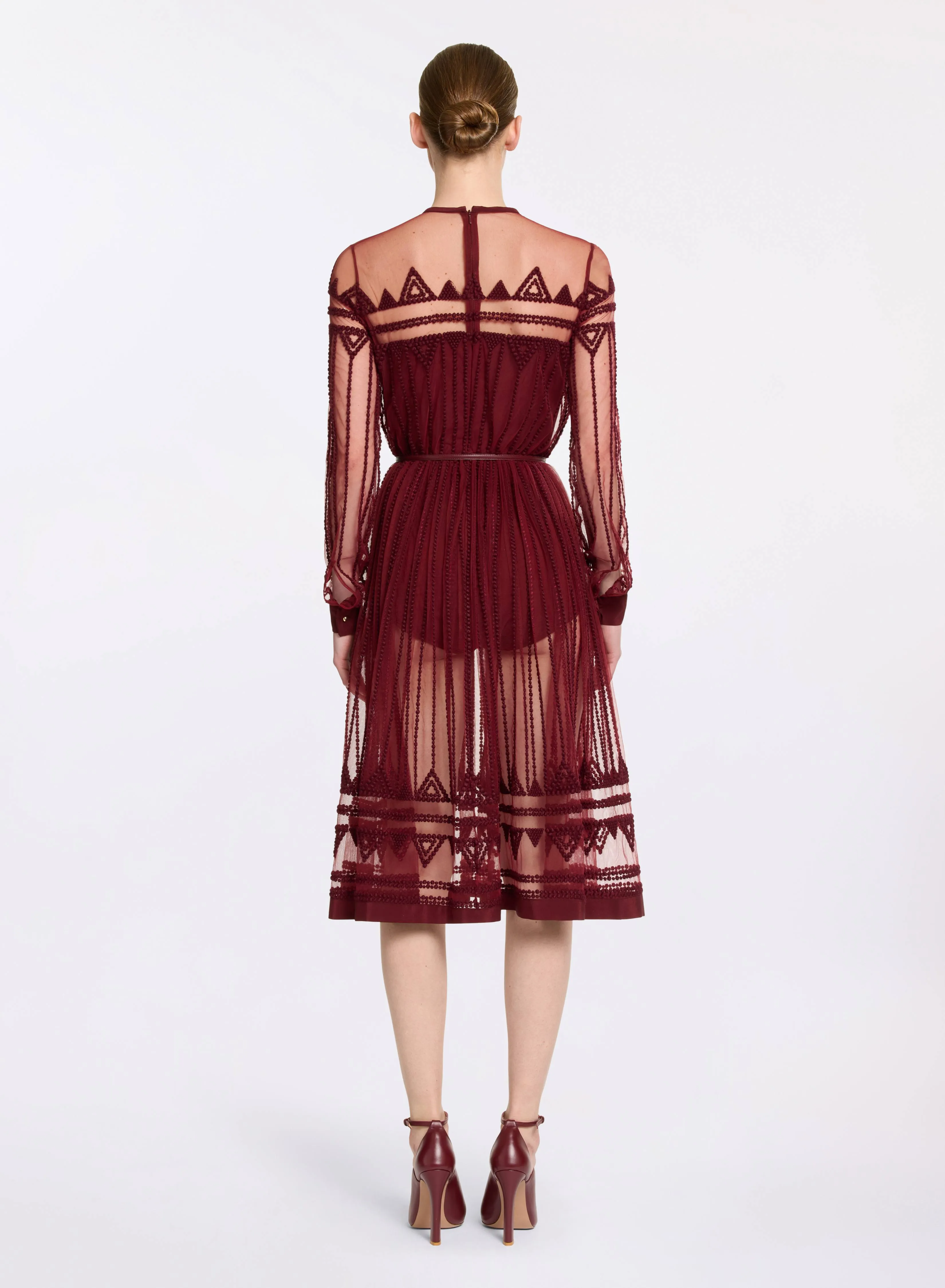 Embroidered Tulle Midi Dress sold by Elie Saab product image thumbnail 2