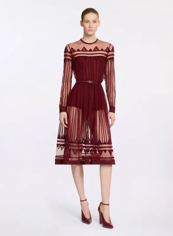 Embroidered Tulle Midi Dress sold by Elie Saab