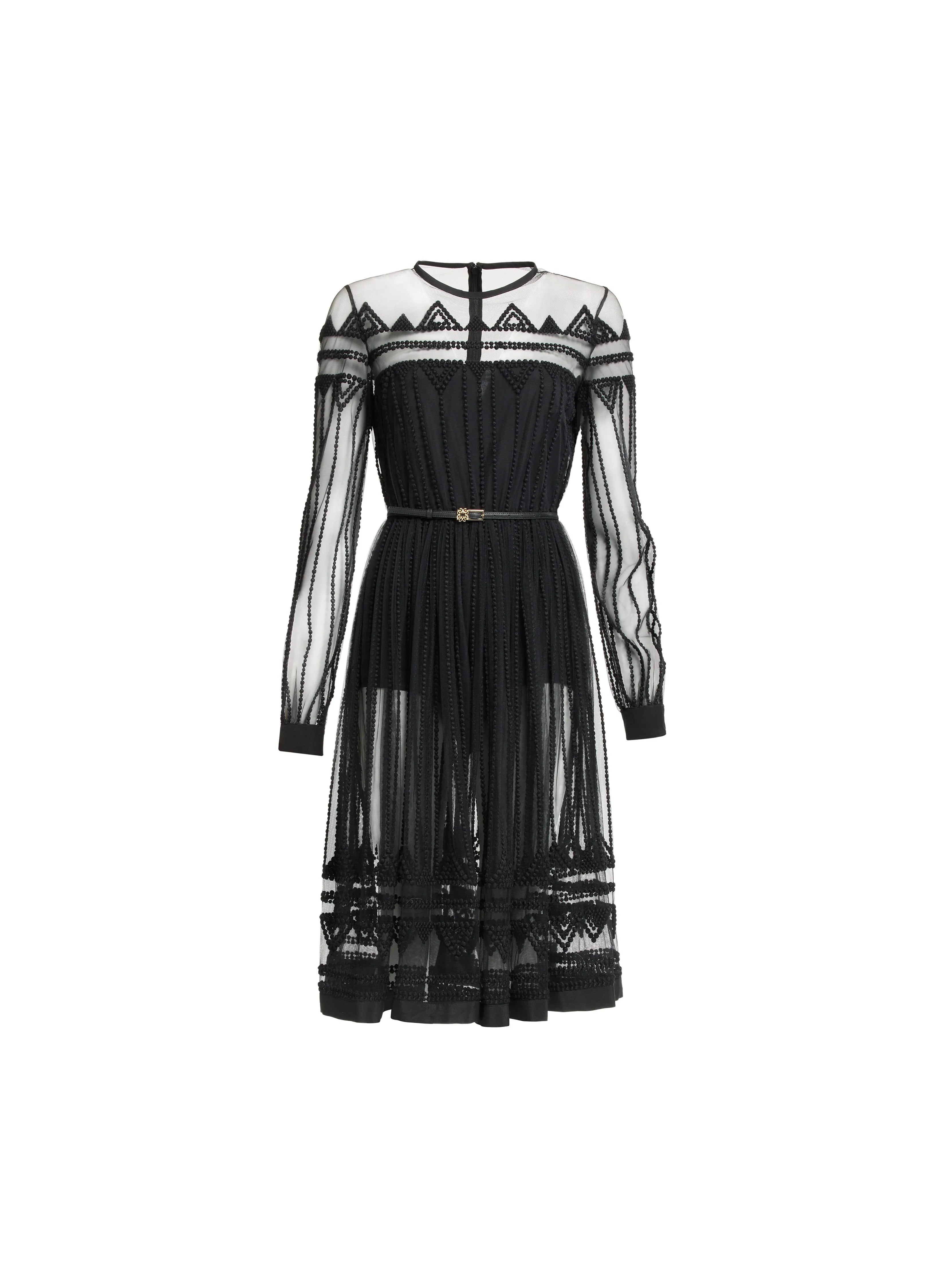 Embroidered Tulle Midi Dress sold by Elie Saab product image thumbnail 3