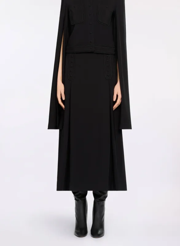 Embroidered Cady Midi Skirt sold by Elie Saab