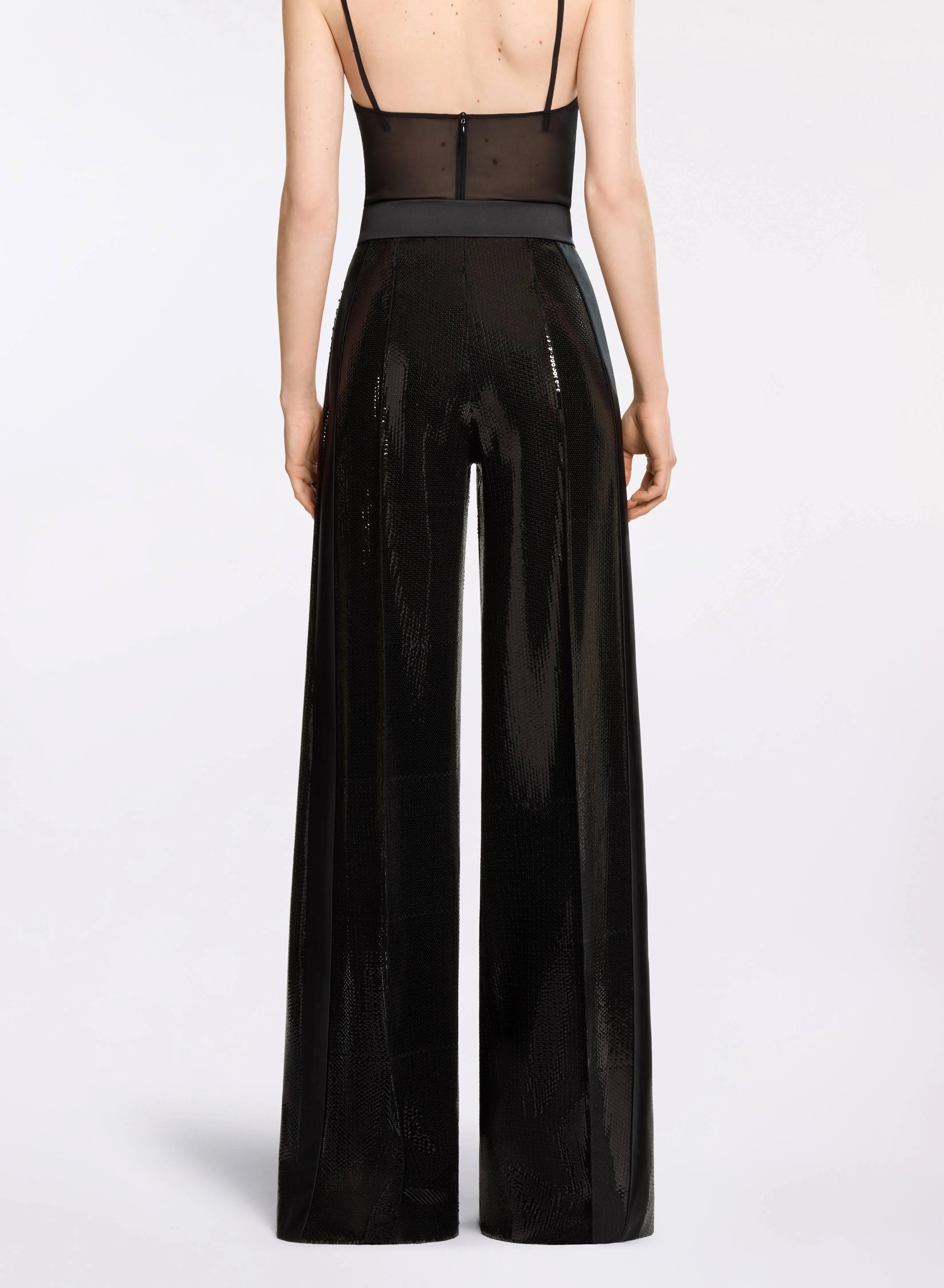 Sequin and Satin Flared Pants sold by Elie Saab product image thumbnail 3