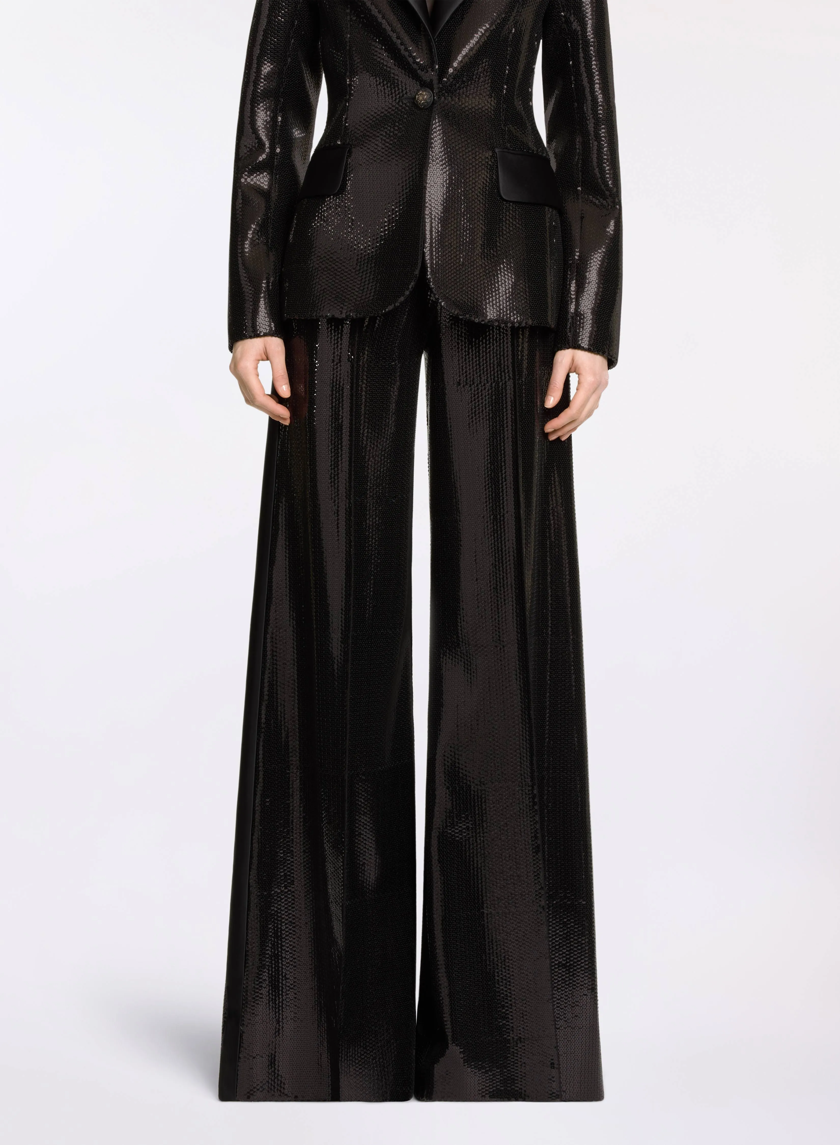 Sequin and Satin Flared Pants sold by Elie Saab product image thumbnail 2