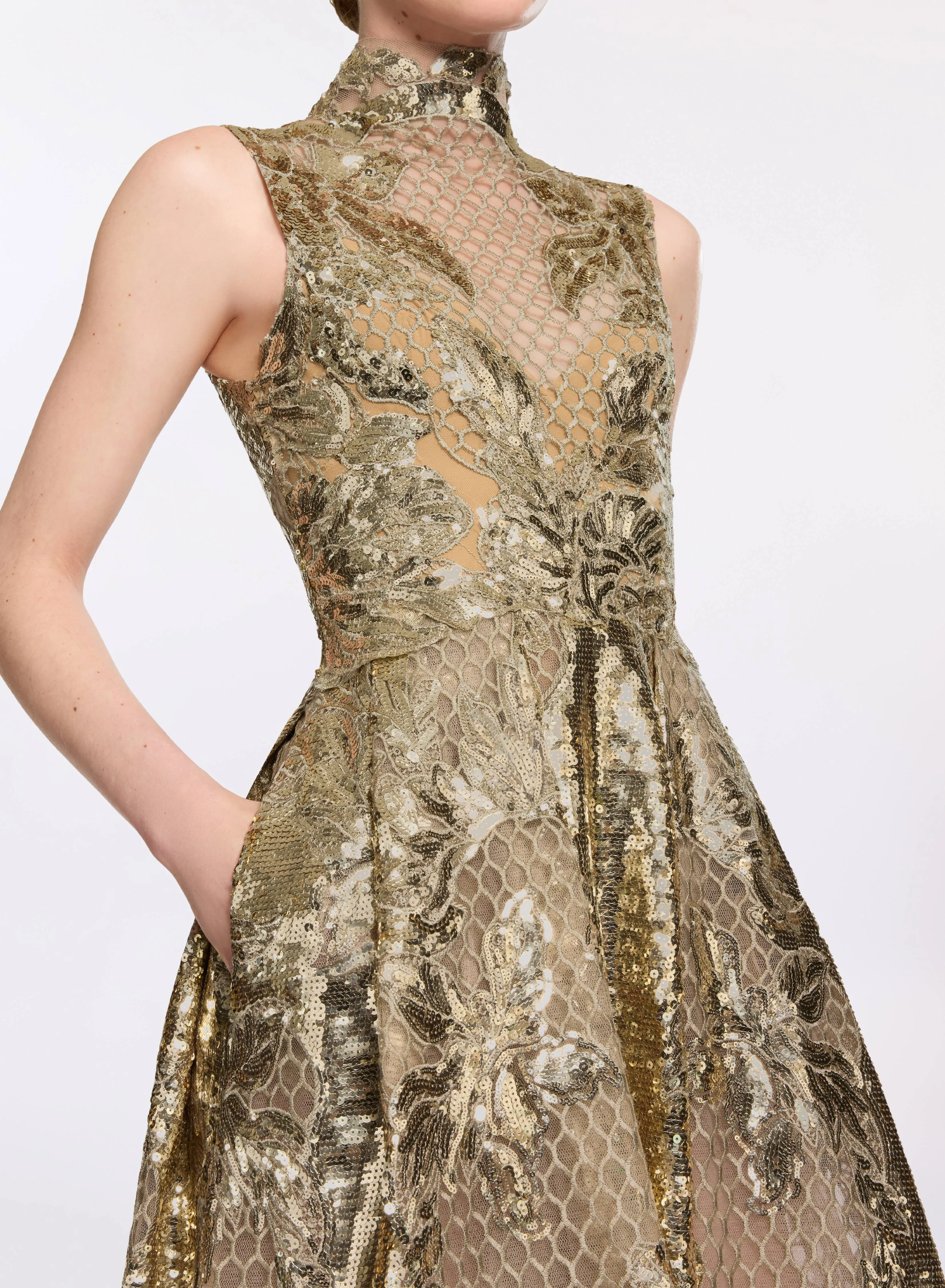 Sequin Embellished Tulle Dress sold by Elie Saab product image thumbnail 5