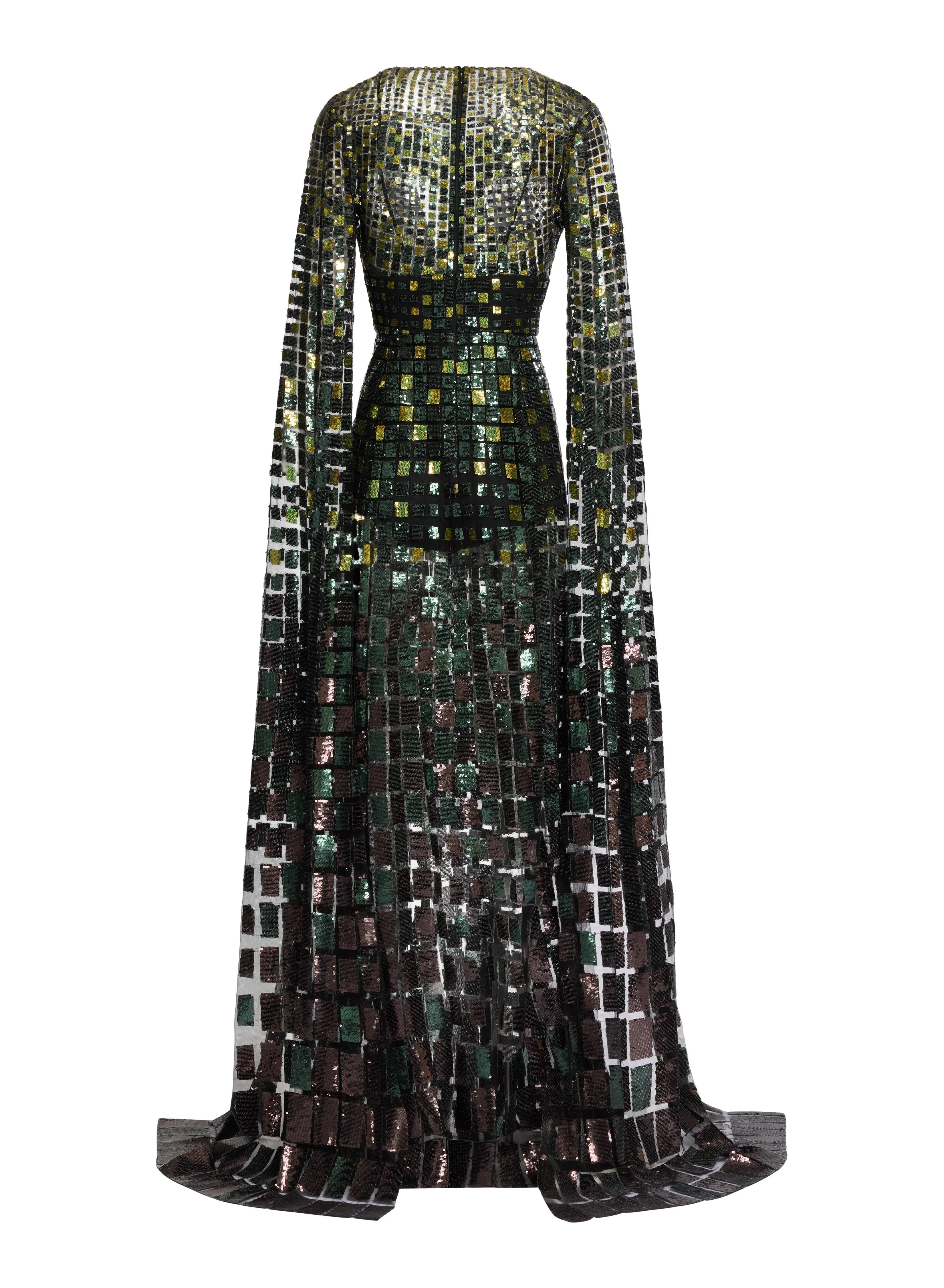 Sequin Embroidered Tulle Long Dress sold by Elie Saab product image thumbnail 4