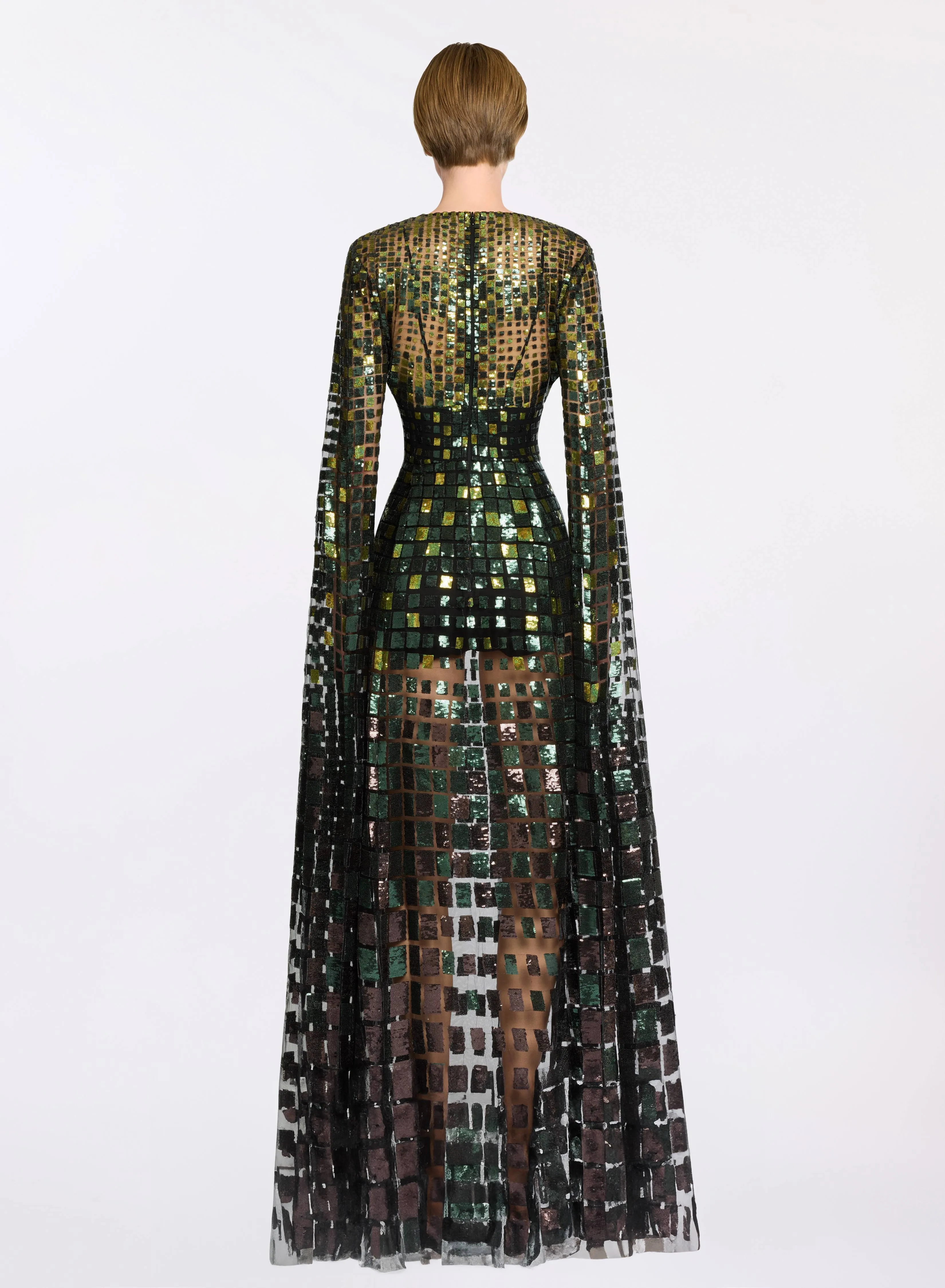 Sequin Embroidered Tulle Long Dress sold by Elie Saab product image thumbnail 2