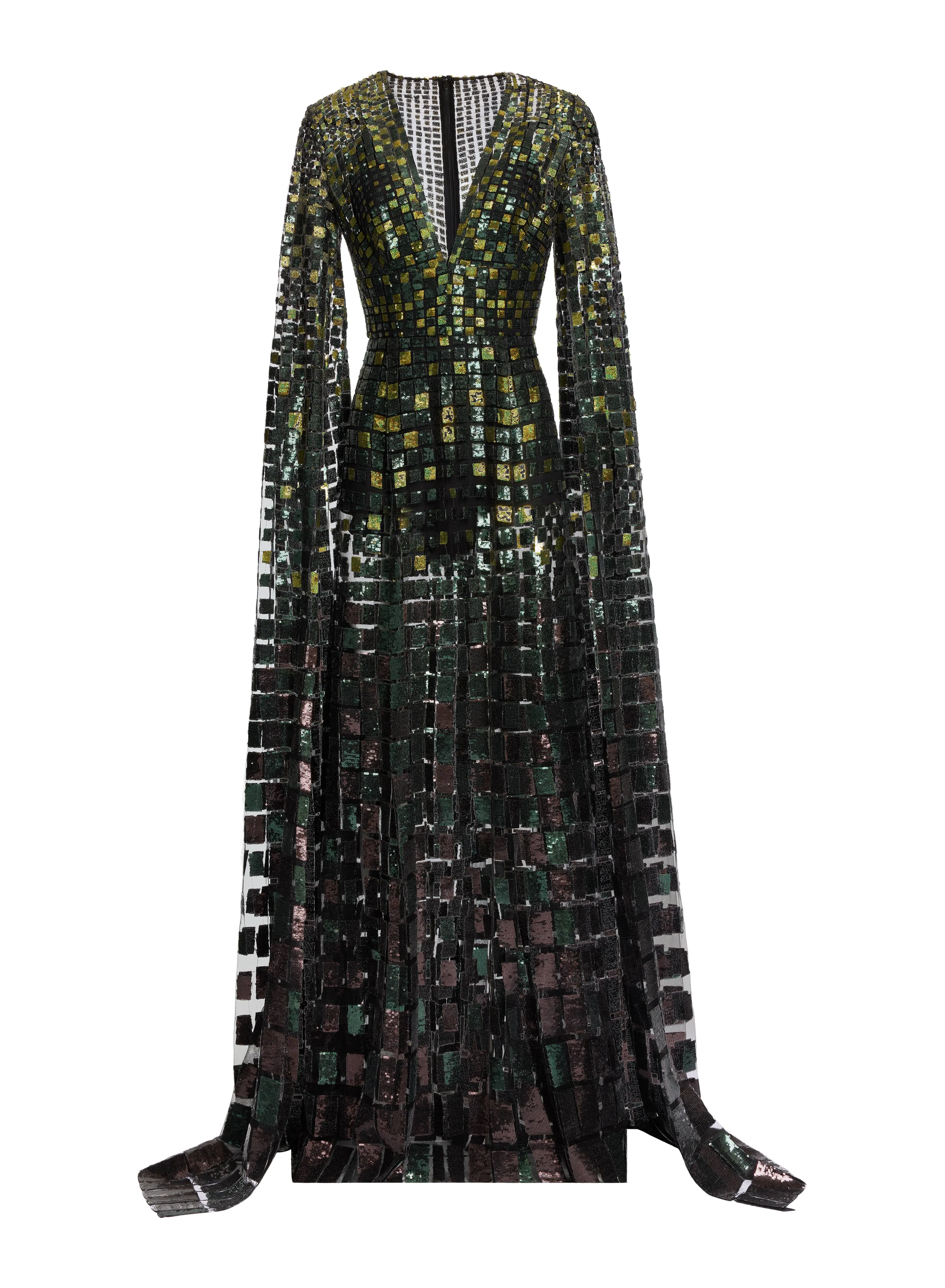 Sequin Embroidered Tulle Long Dress sold by Elie Saab product image thumbnail 3