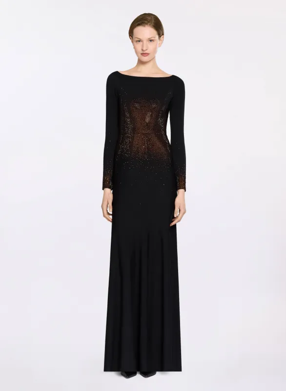 Embellished Knit Long Dress made by Elie Saab