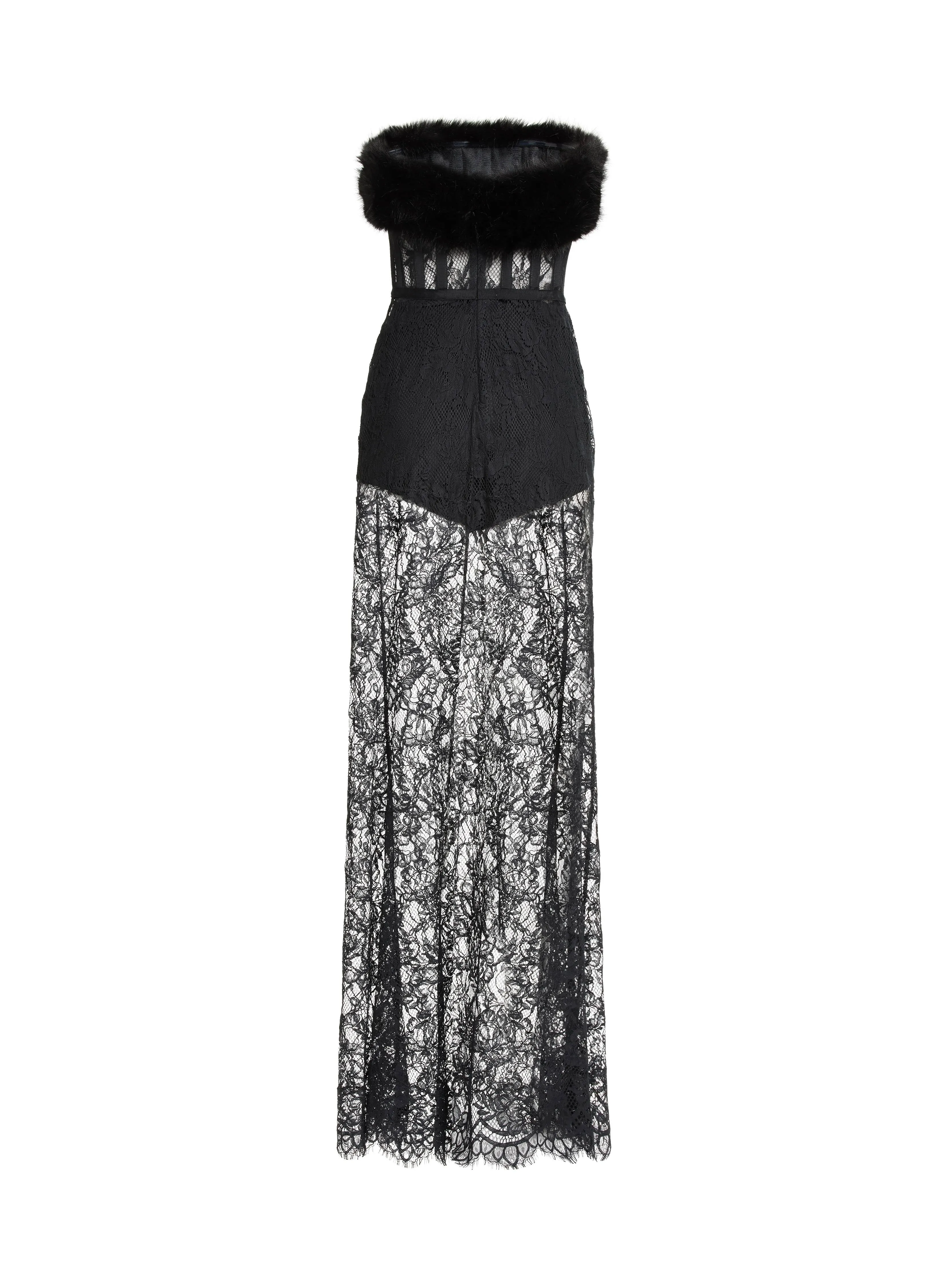 Lace and Fur Dress sold by Elie Saab product image thumbnail 4