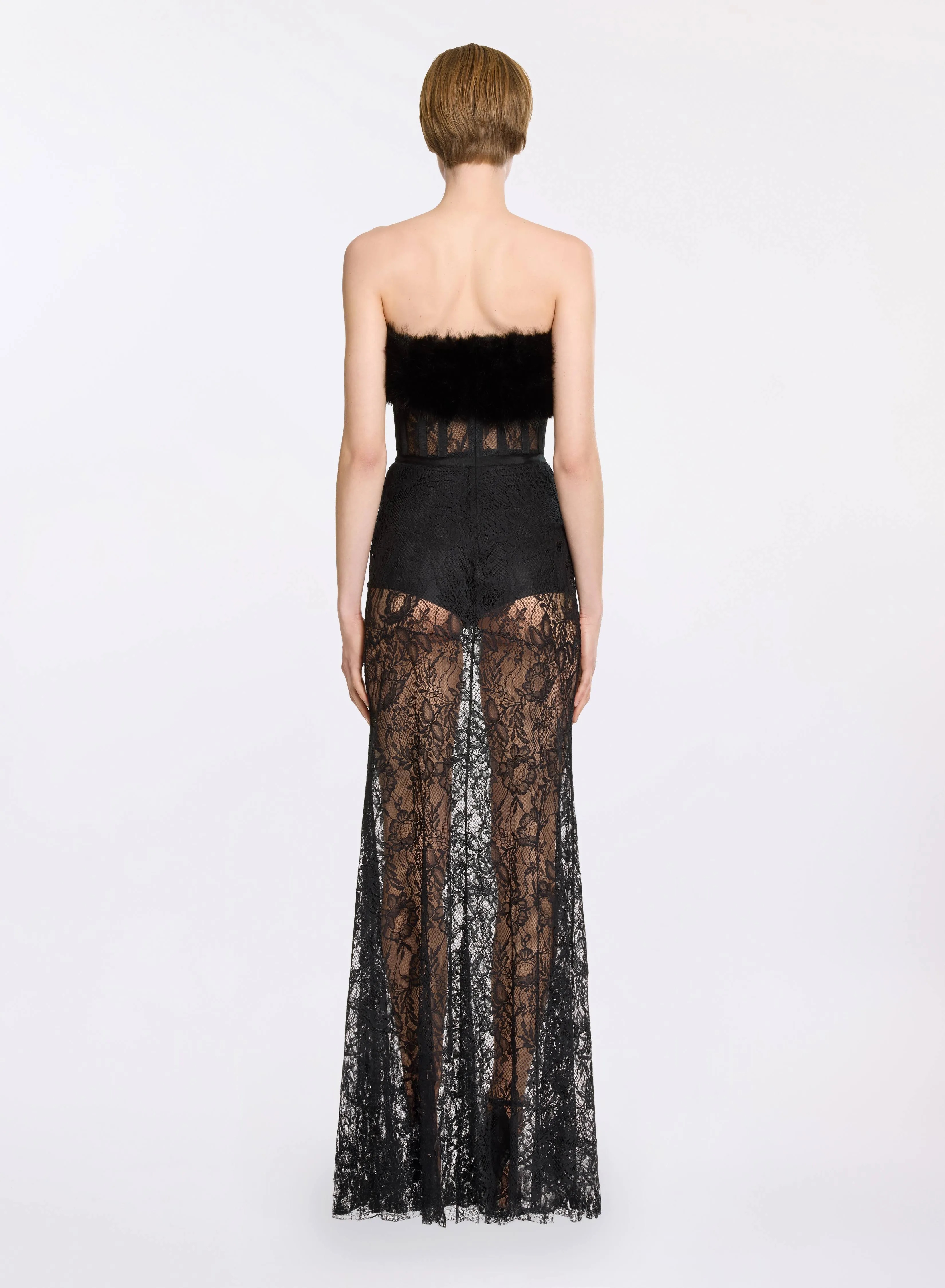 Lace and Fur Dress sold by Elie Saab product image thumbnail 2
