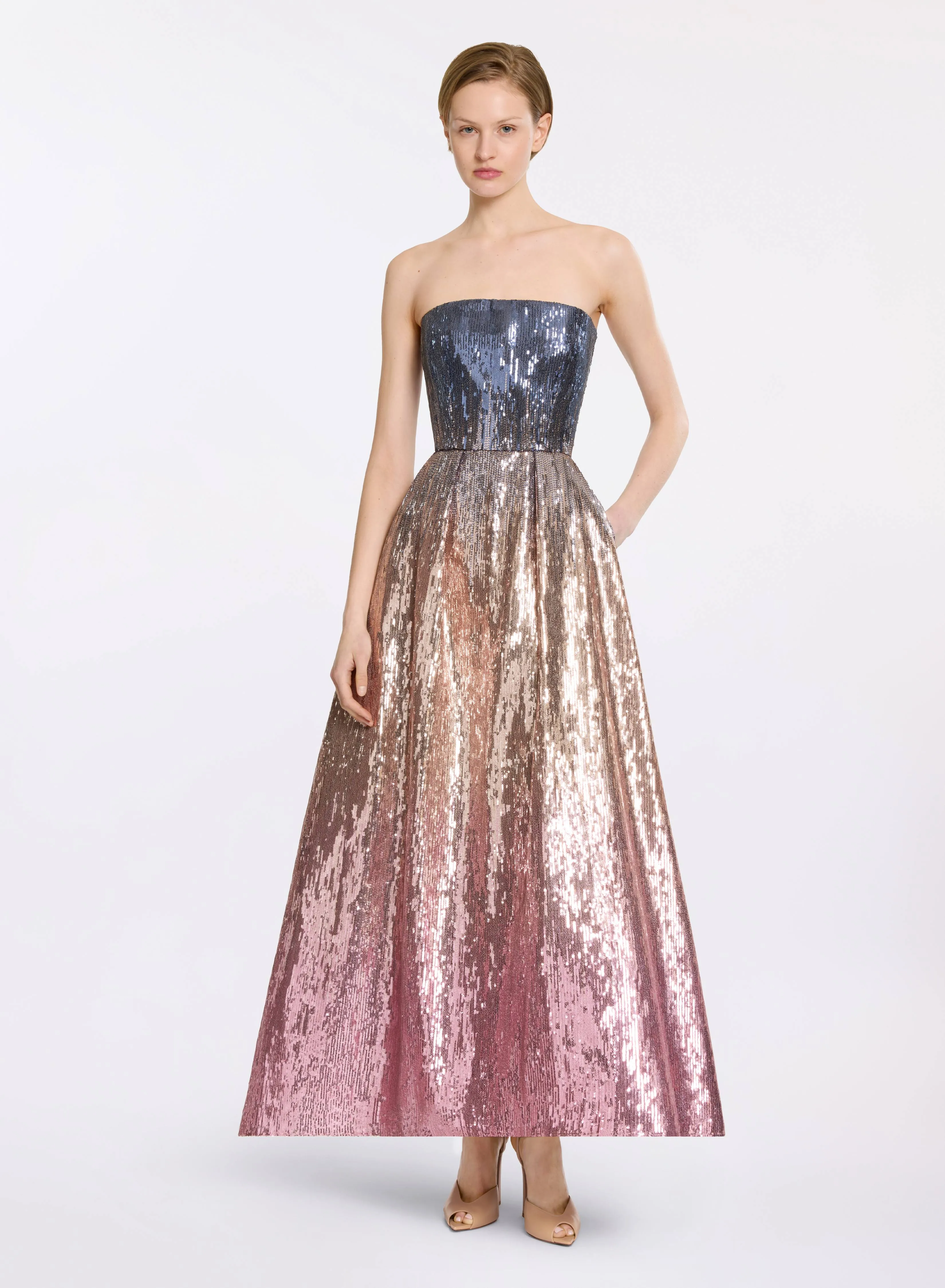 Gradient Sequin Flared Dress sold by Elie Saab