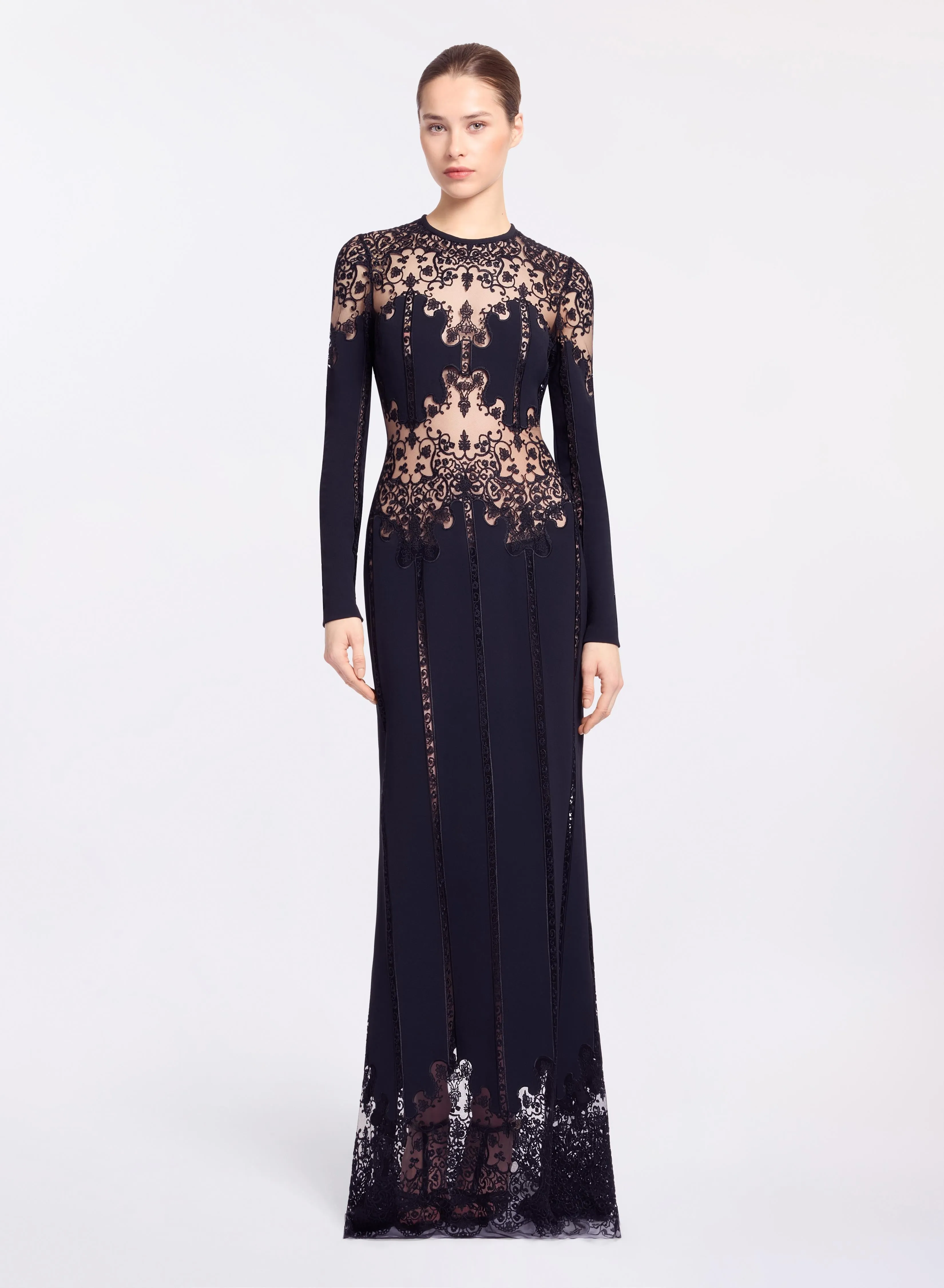 Cady and Lace Long Dress sold by Elie Saab