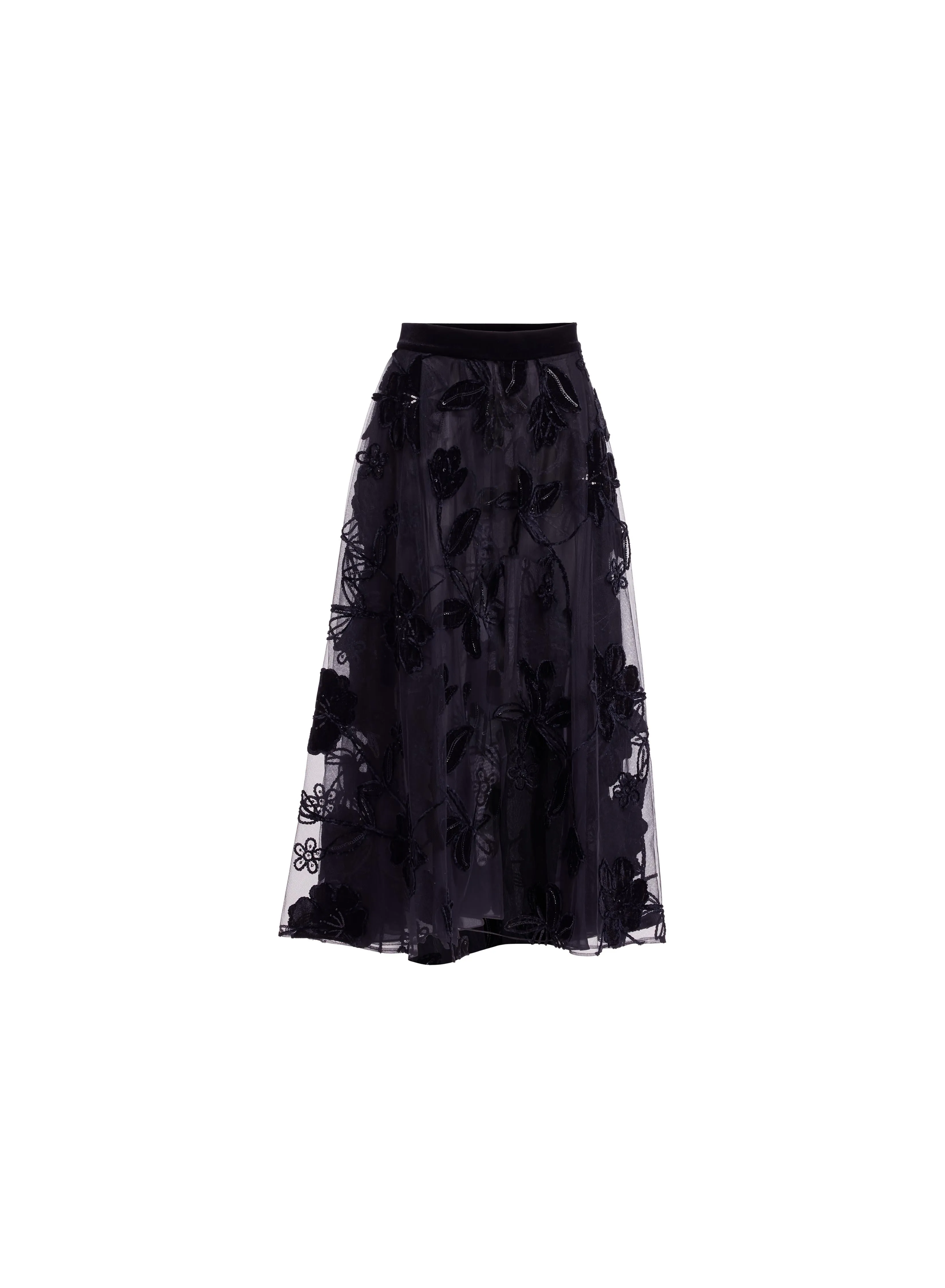 Velvet Embroidered Midi Skirt sold by Elie Saab product image thumbnail 4