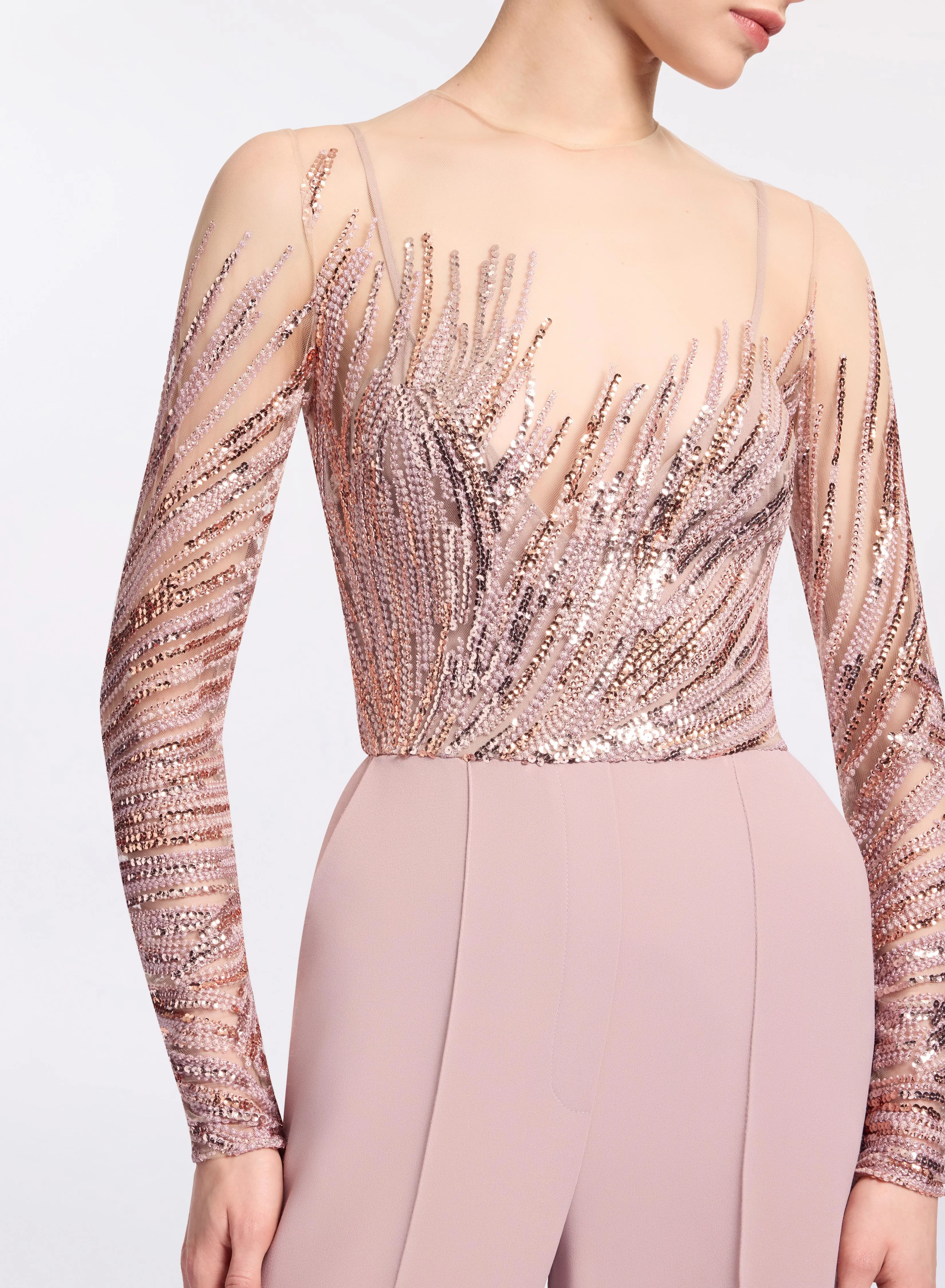 Embroidered Tulle and Cady Jumpsuit sold by Elie Saab product image thumbnail 5