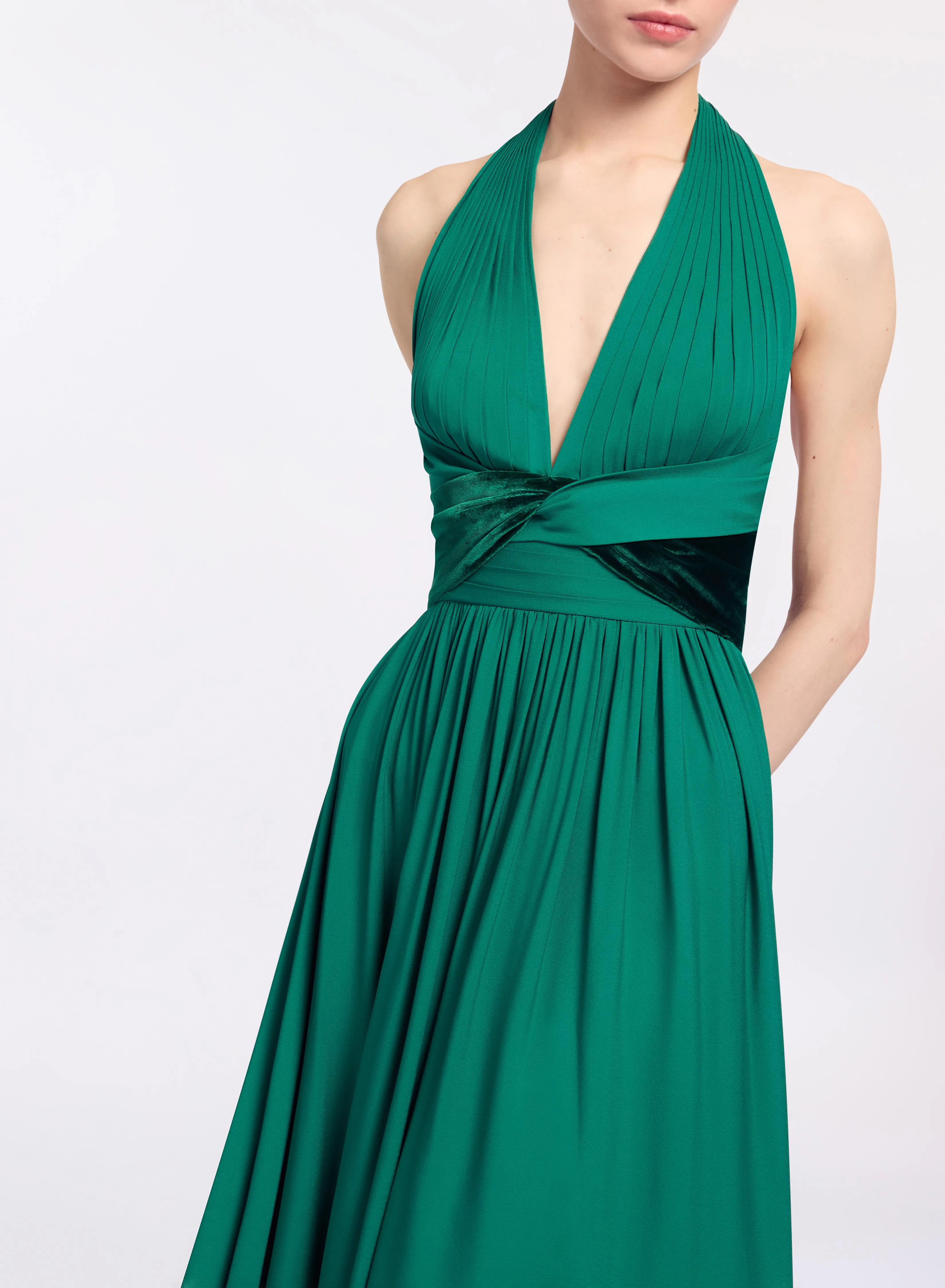 Silk and Velvet Long Dress sold by Elie Saab product image thumbnail 5
