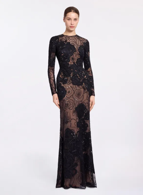 Floral Bead Embroidered Dress sold by Elie Saab