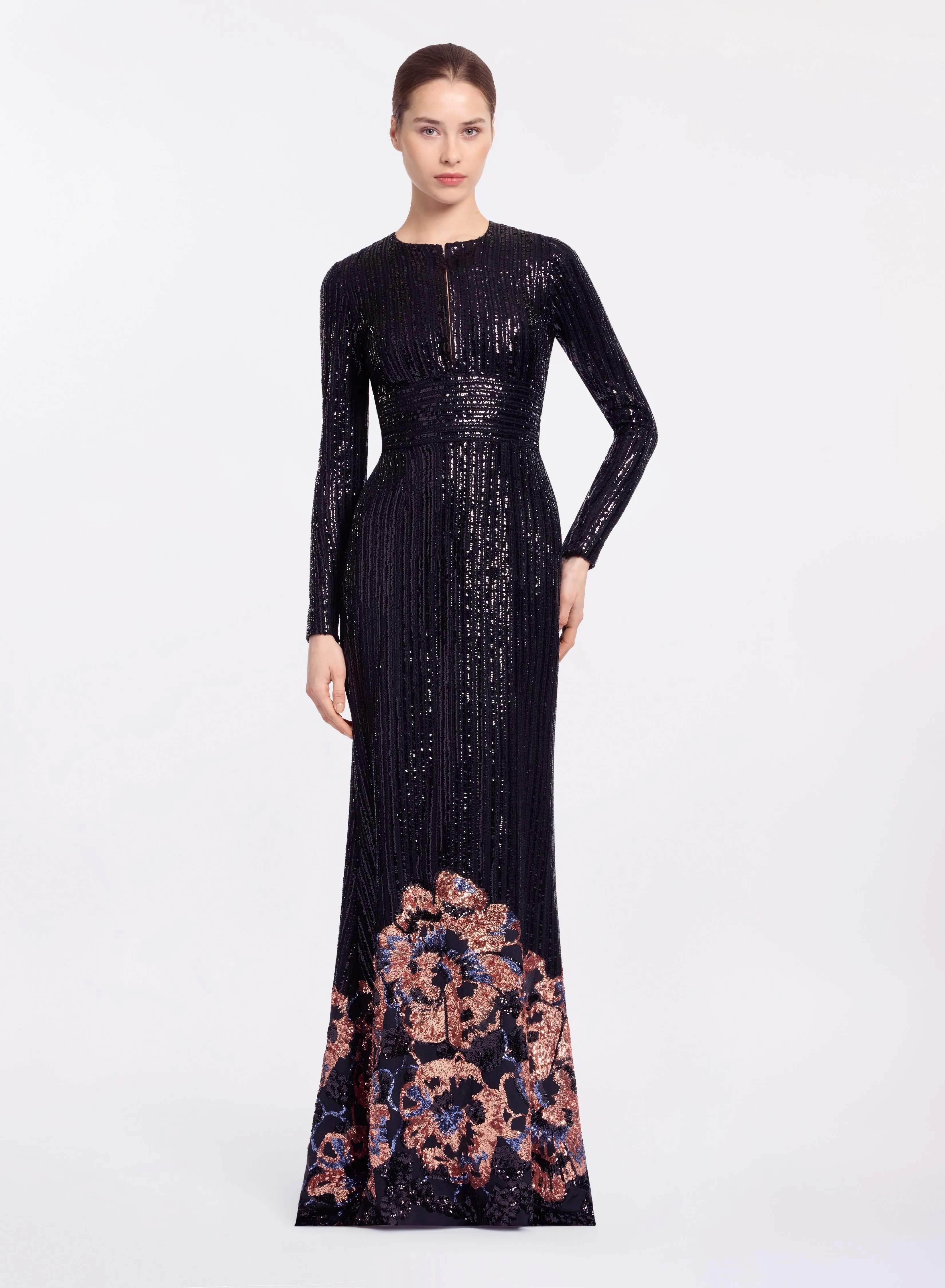 Sequin Embroidered Long Dress sold by Elie Saab