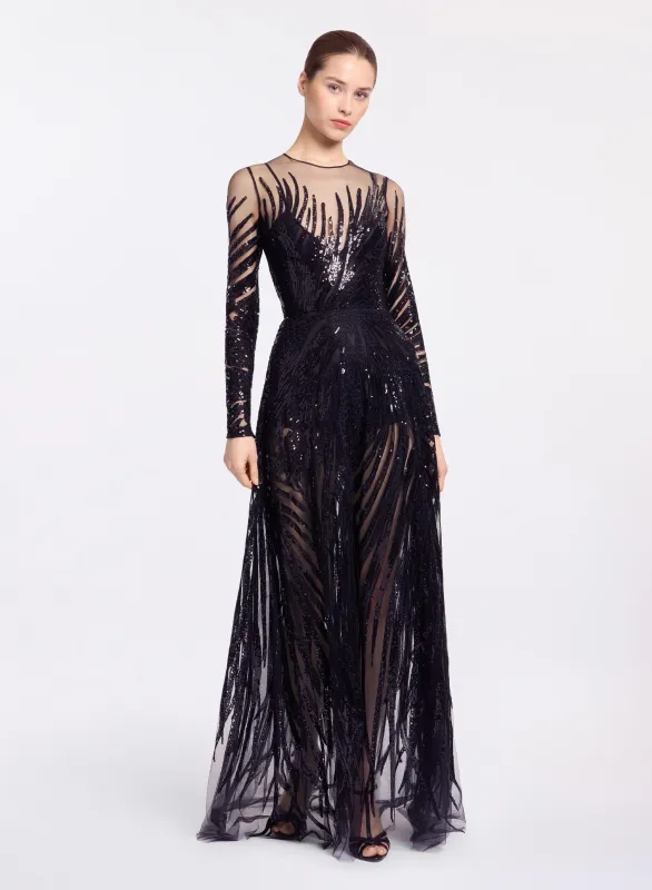 Embroidered Long Dress made by Elie Saab