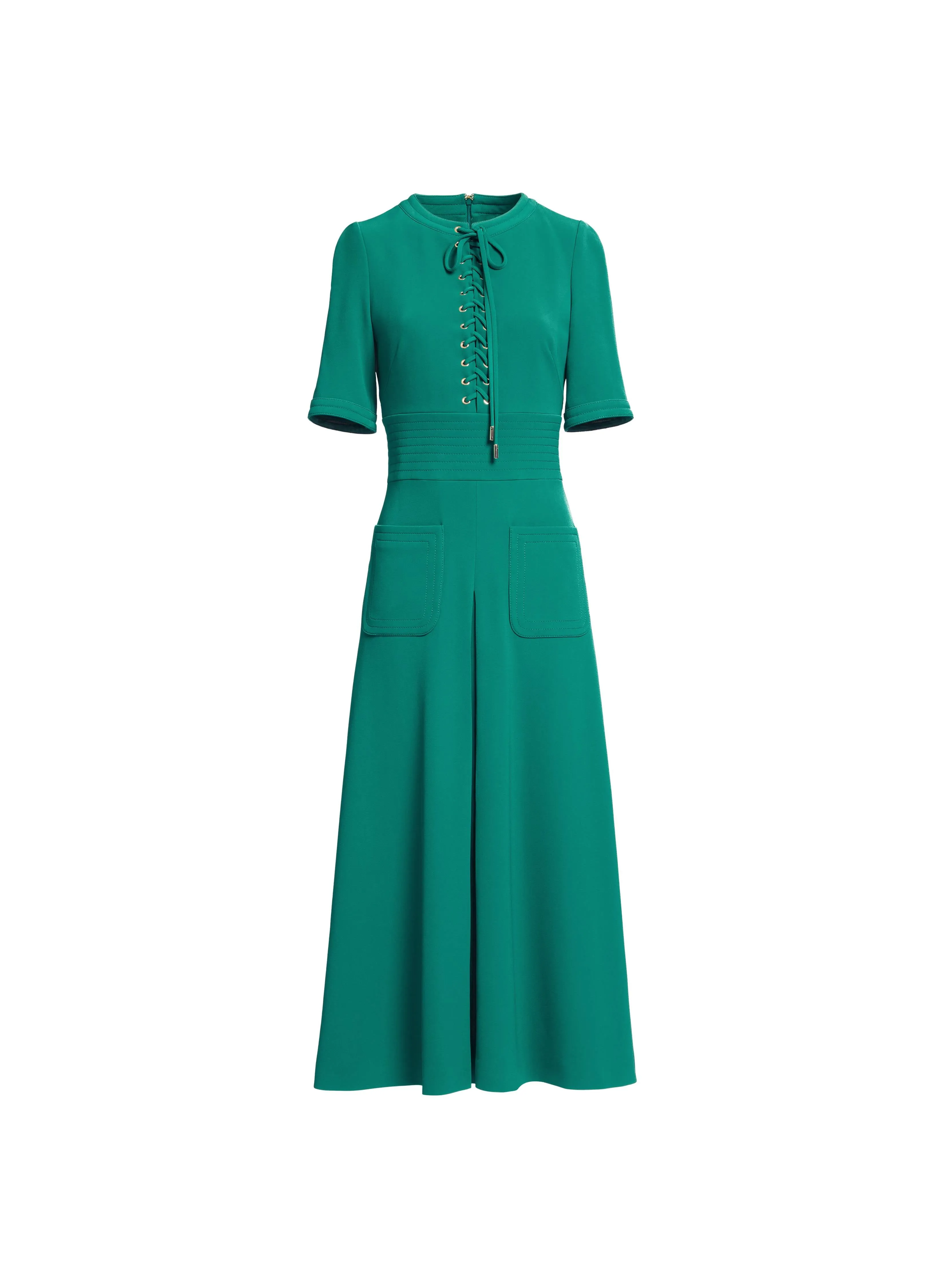Lace Up Cady Midi Dress sold by Elie Saab product image thumbnail 3