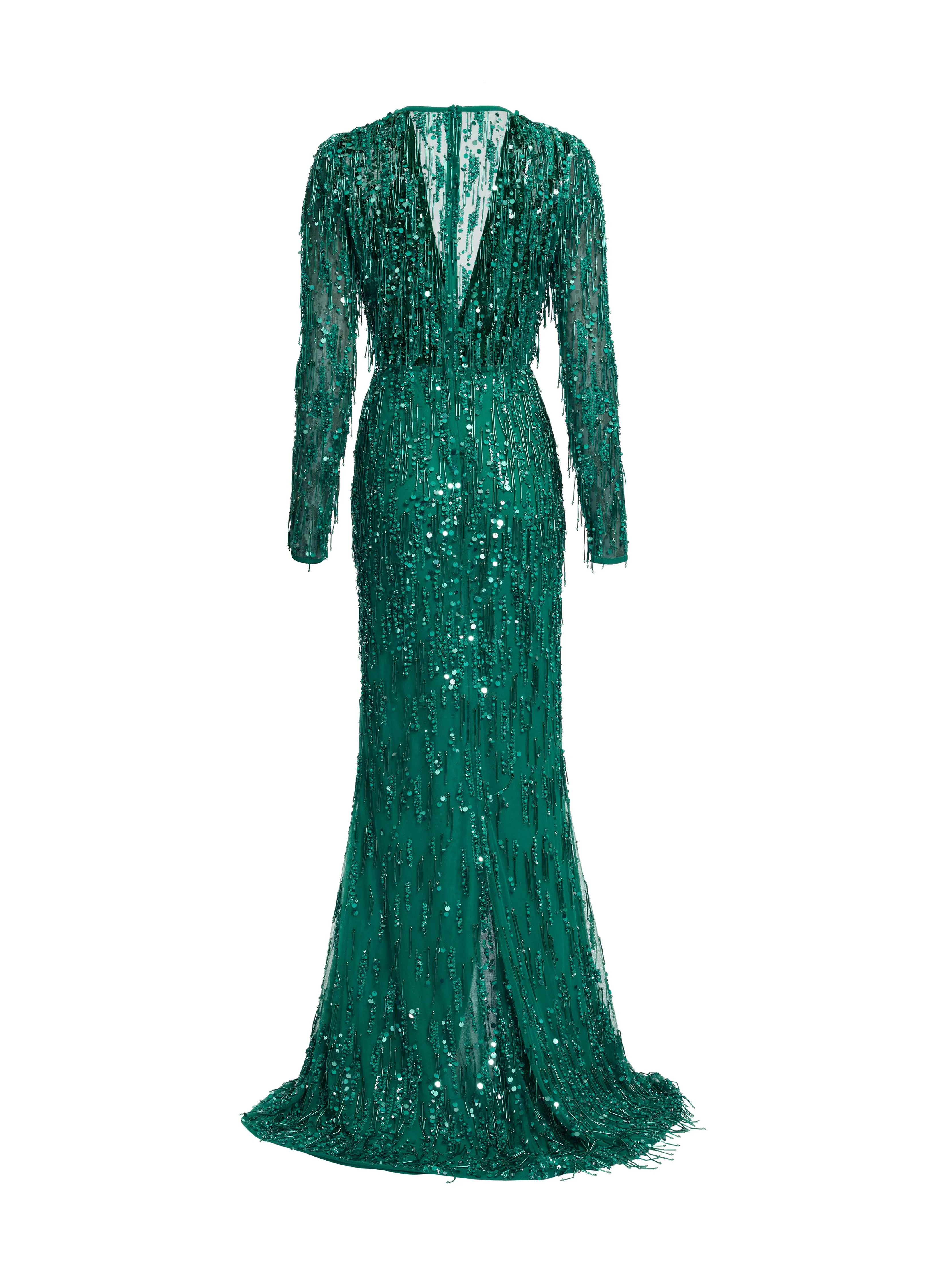 Bead Embroidered Fringe Gown sold by Elie Saab product image thumbnail 4