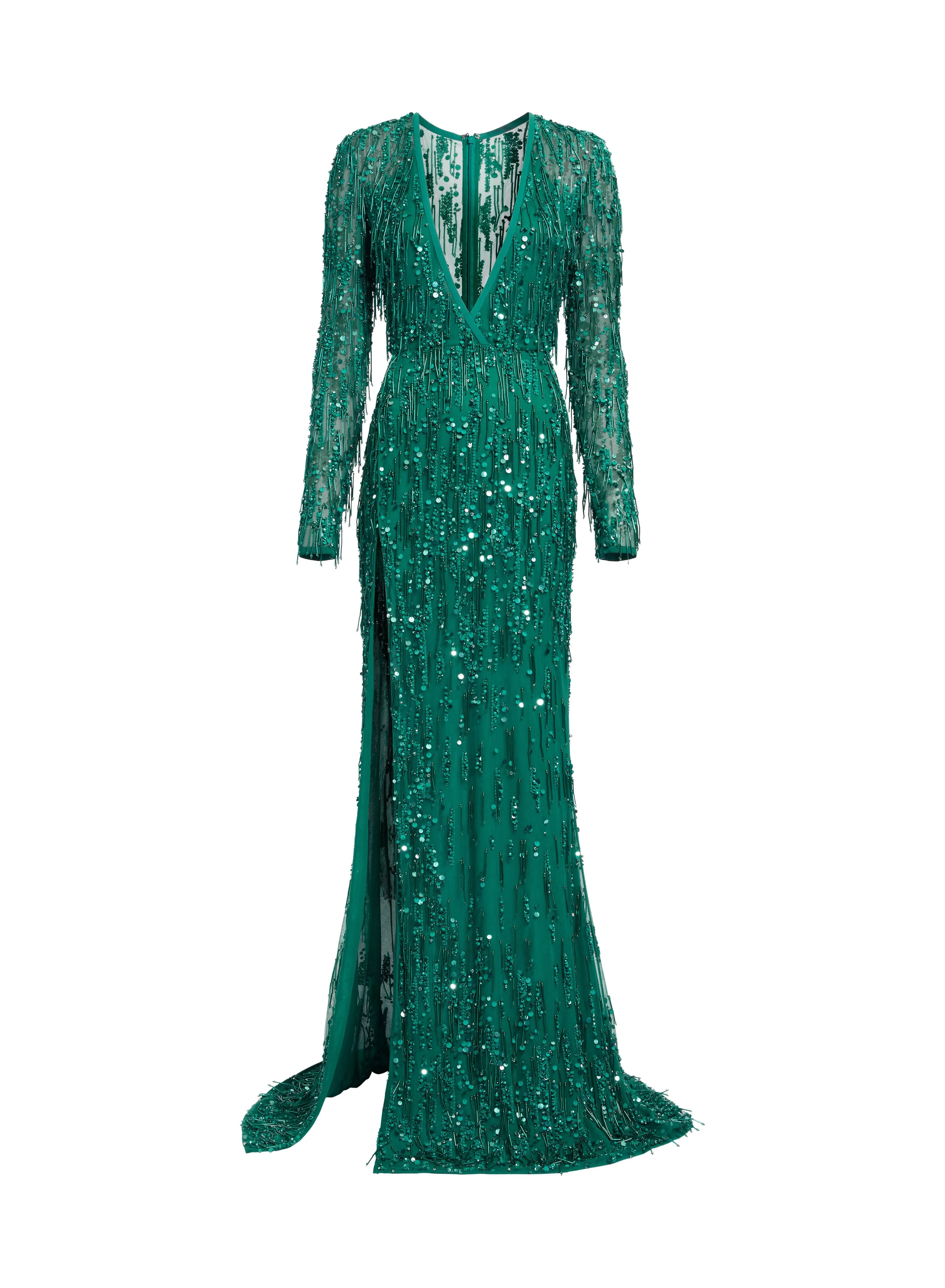 Bead Embroidered Fringe Gown sold by Elie Saab product image thumbnail 3