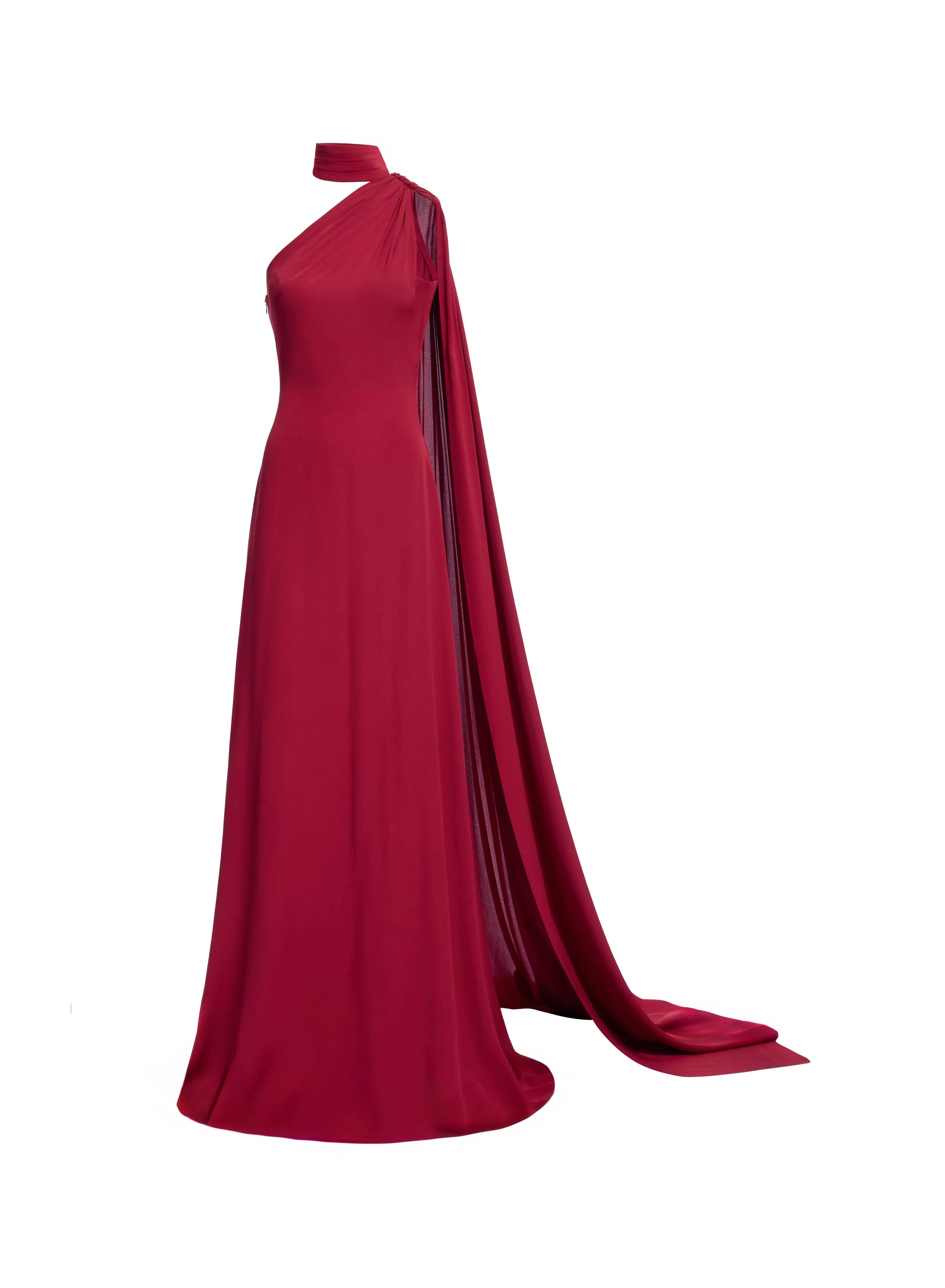 One-Shoulder Silk Long Dress sold by Elie Saab product image thumbnail 3