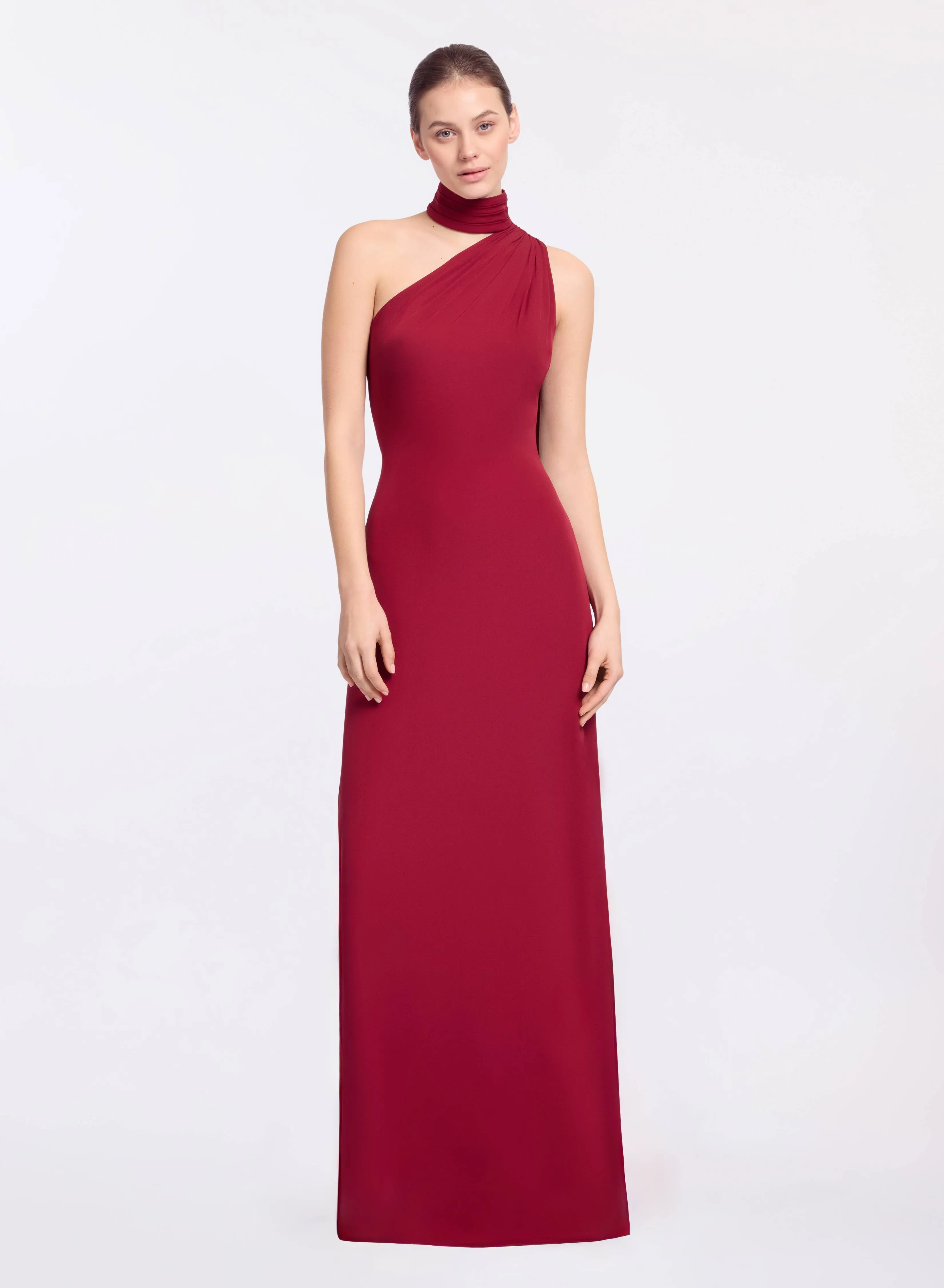 One-Shoulder Silk Long Dress sold by Elie Saab