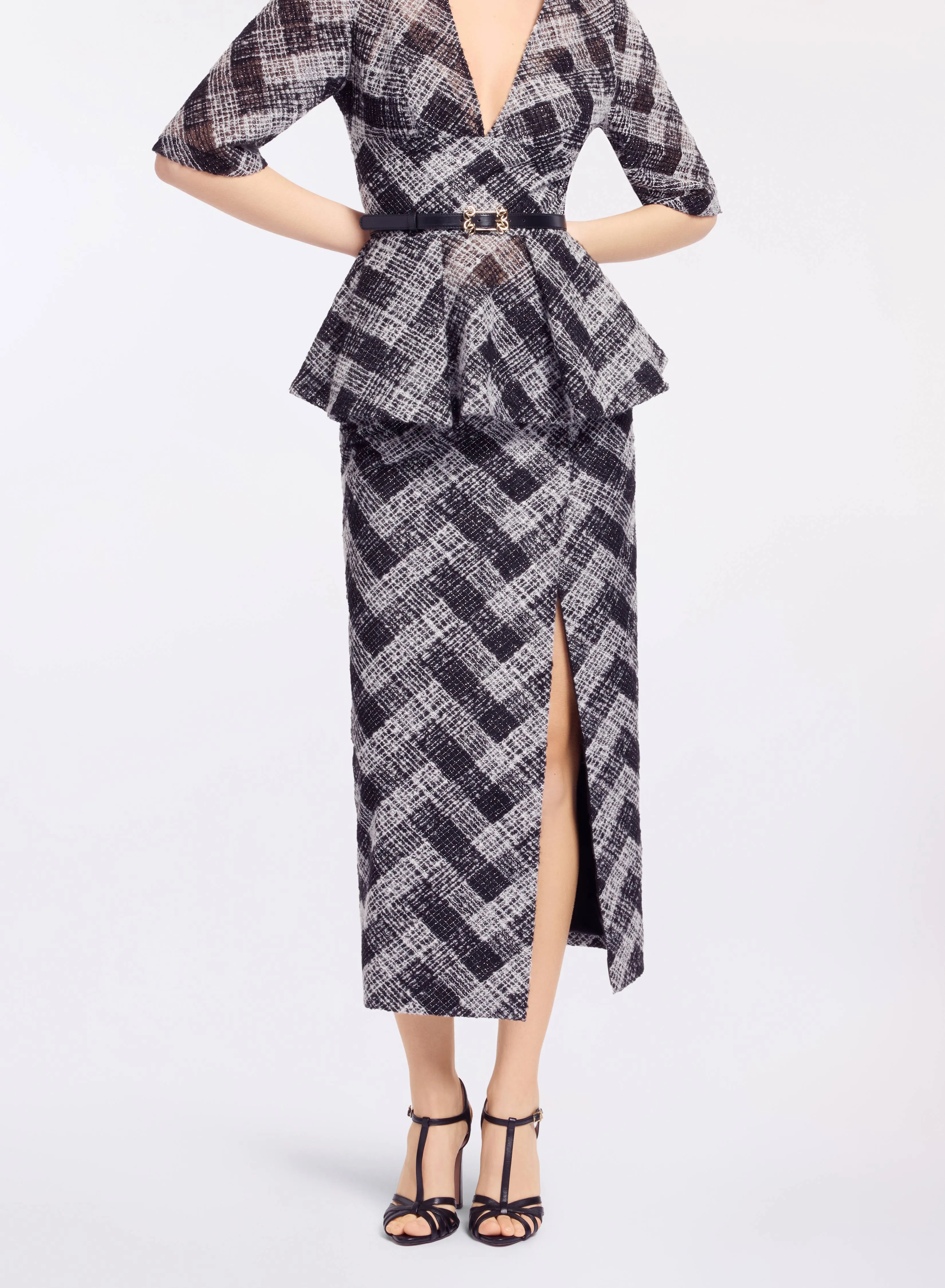 Chevron Midi Skirt sold by Elie Saab product image thumbnail 2