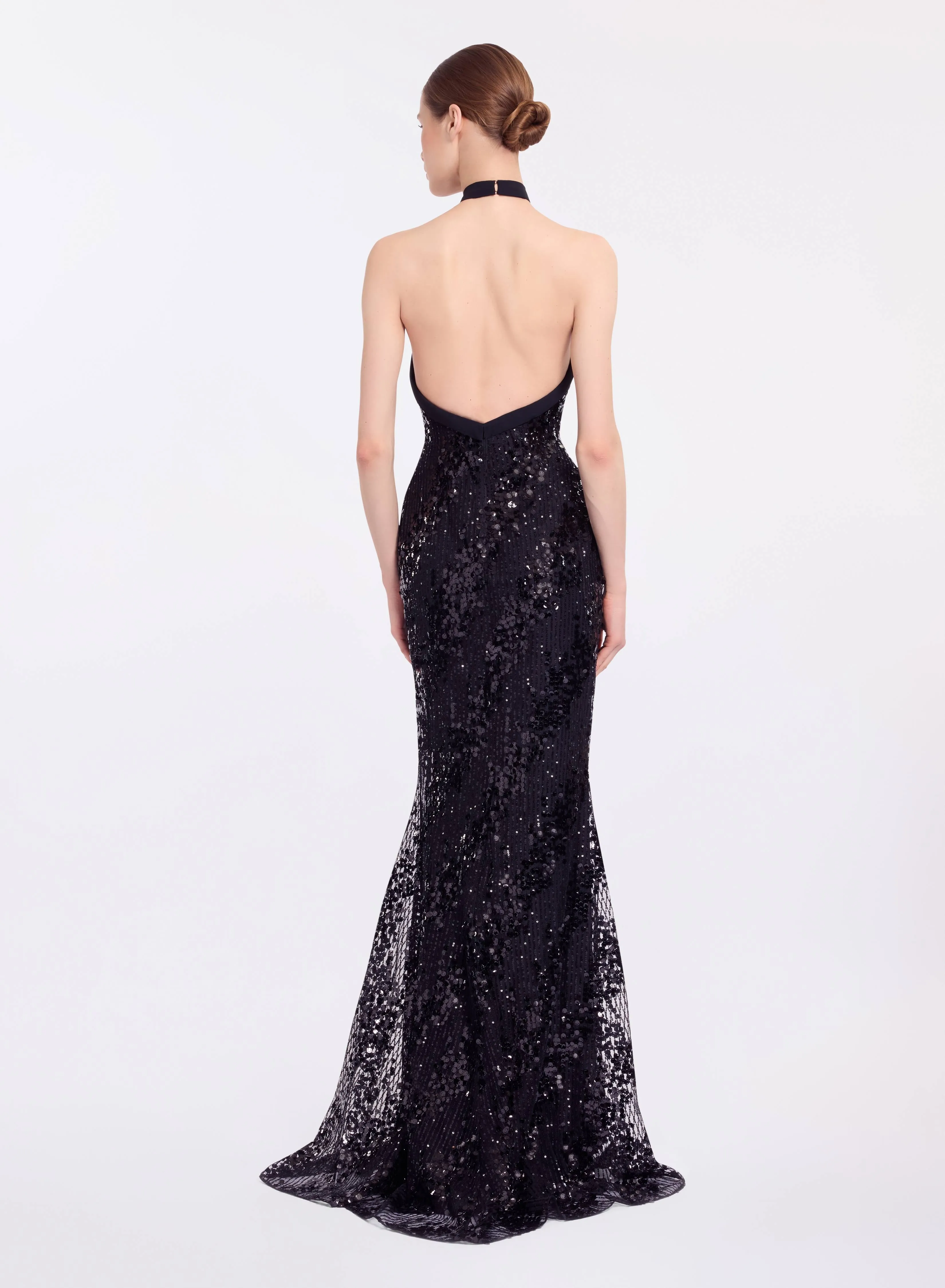 Sequin Halter Long Dress sold by Elie Saab product image thumbnail 2