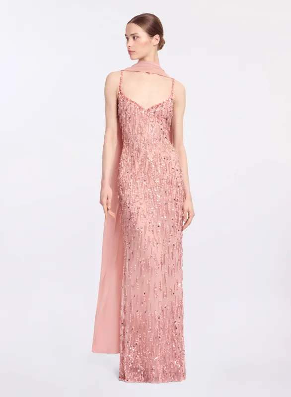 Bead Embroidered Long Dress sold by Elie Saab