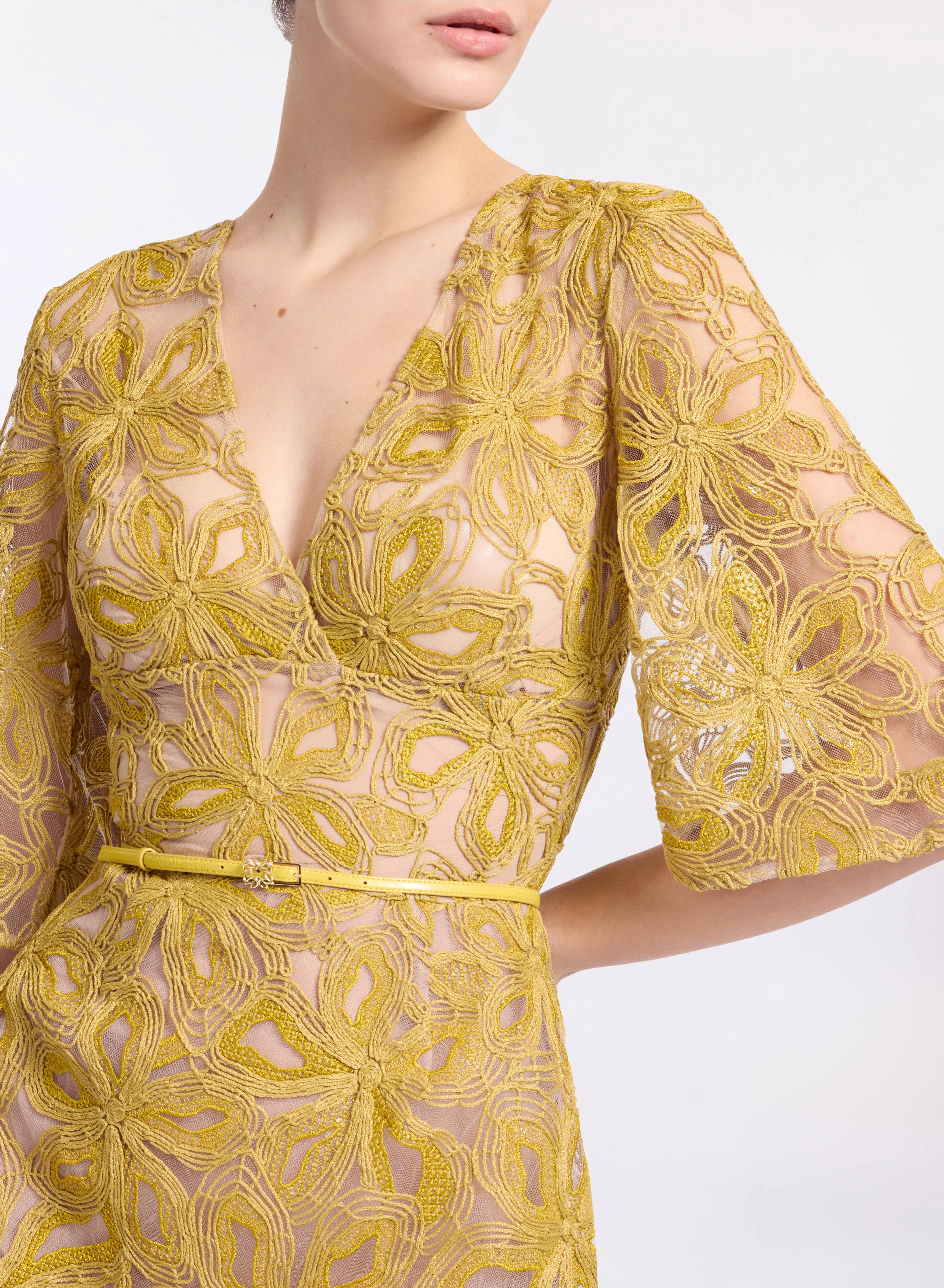 Floral Embroidered Midi Dress sold by Elie Saab product image thumbnail 5