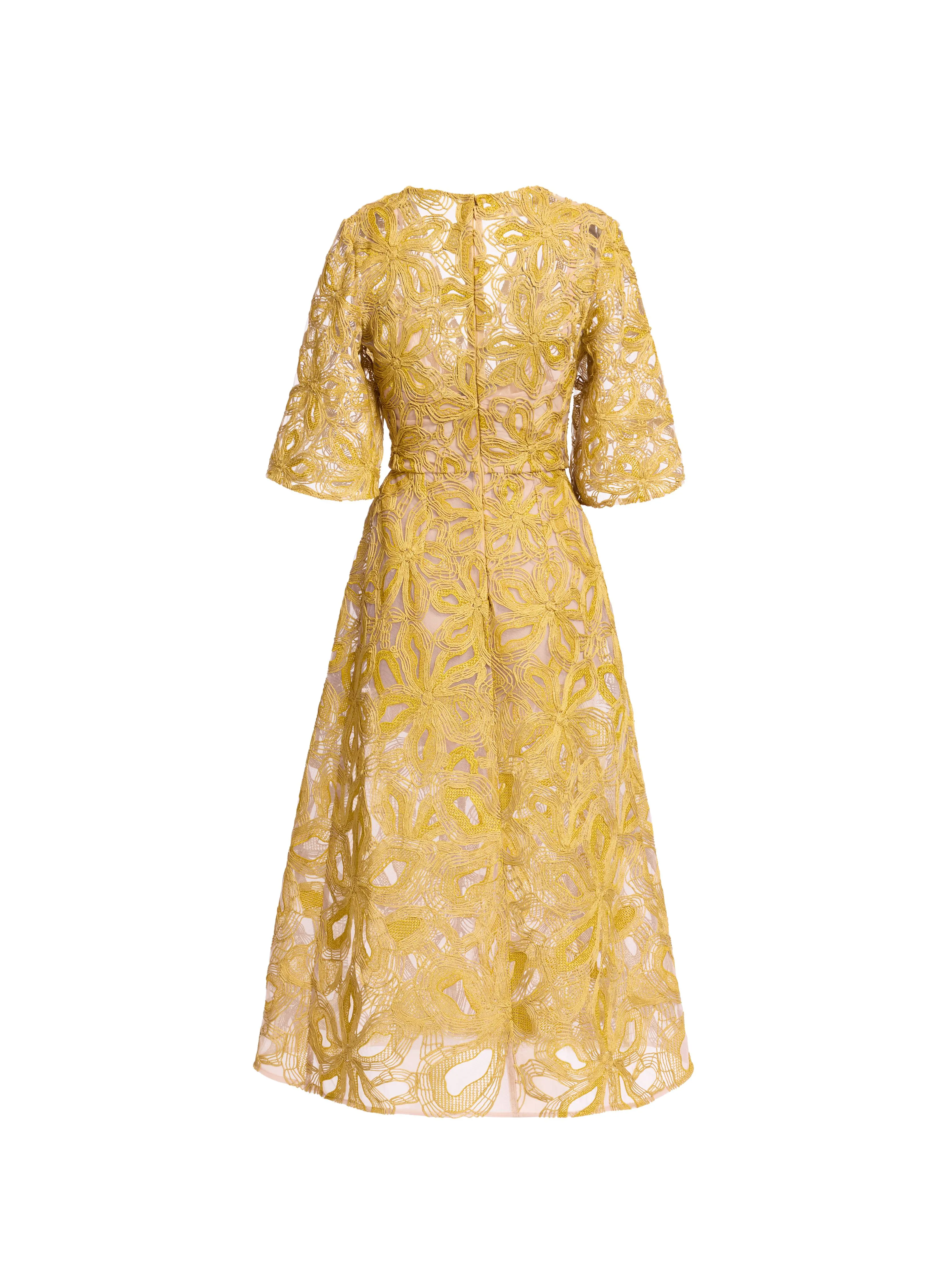 Floral Embroidered Midi Dress sold by Elie Saab product image thumbnail 4