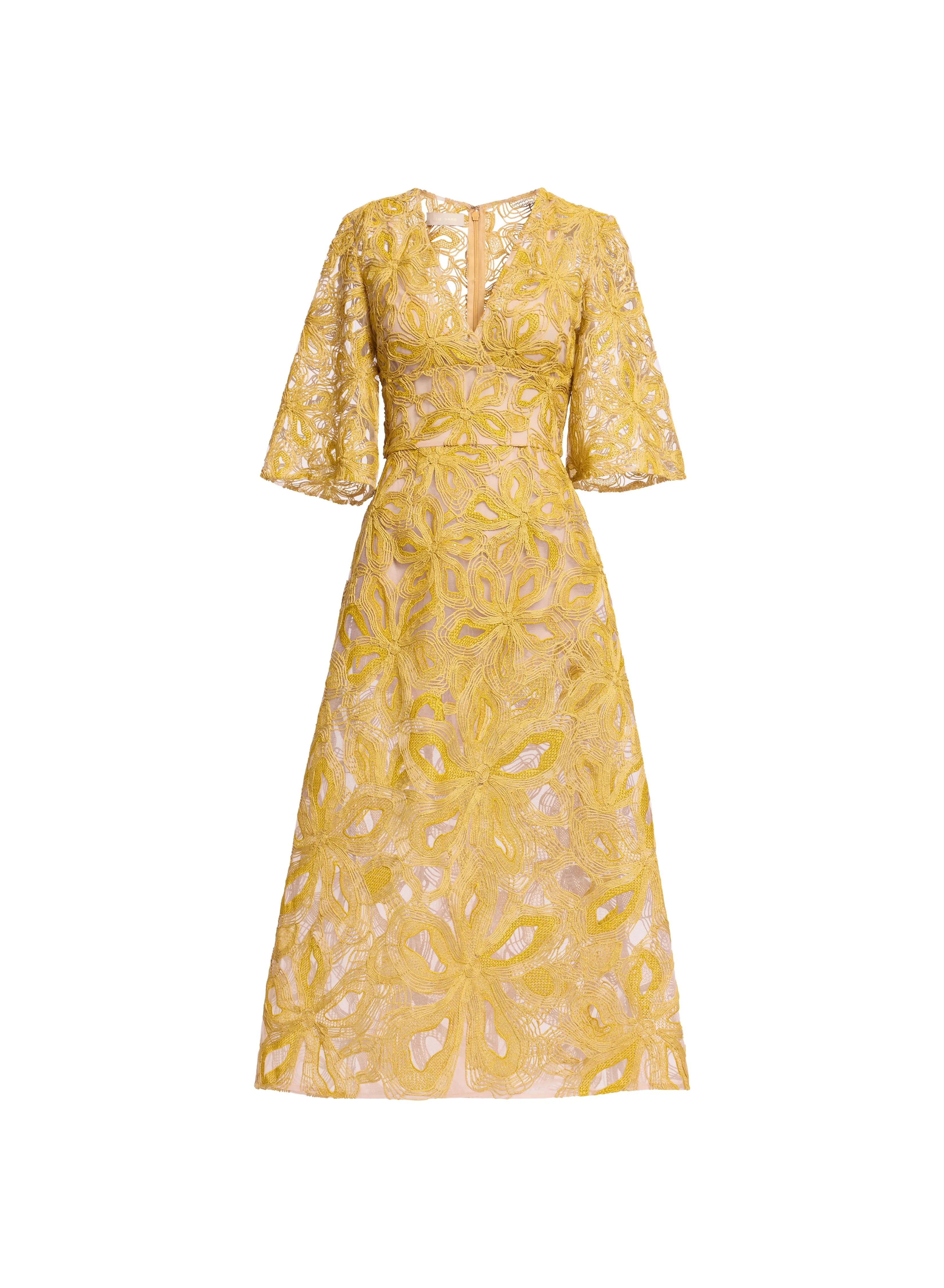 Floral Embroidered Midi Dress sold by Elie Saab product image thumbnail 3