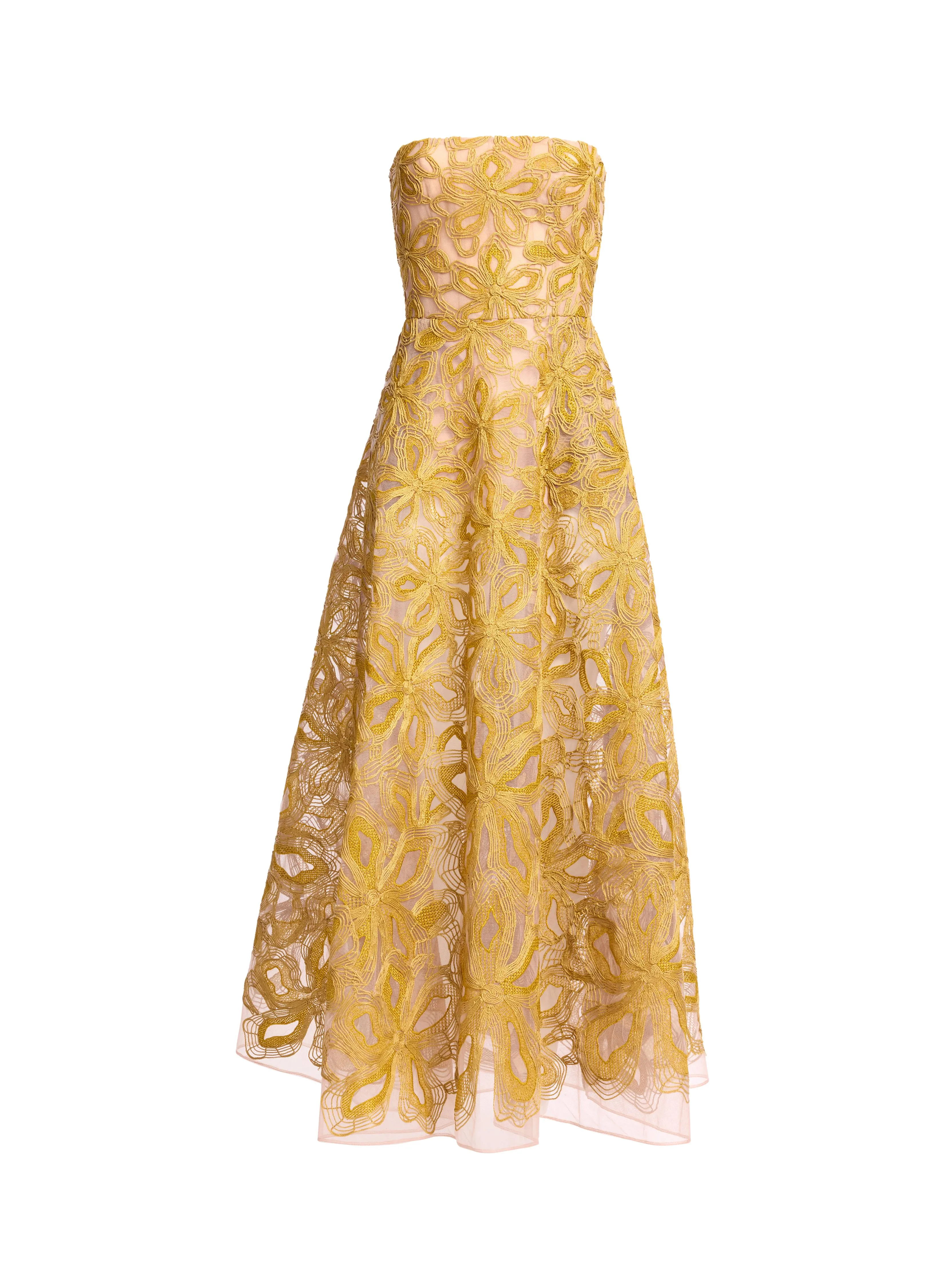 Floral Embroidered Strapless Dress sold by Elie Saab product image thumbnail 3