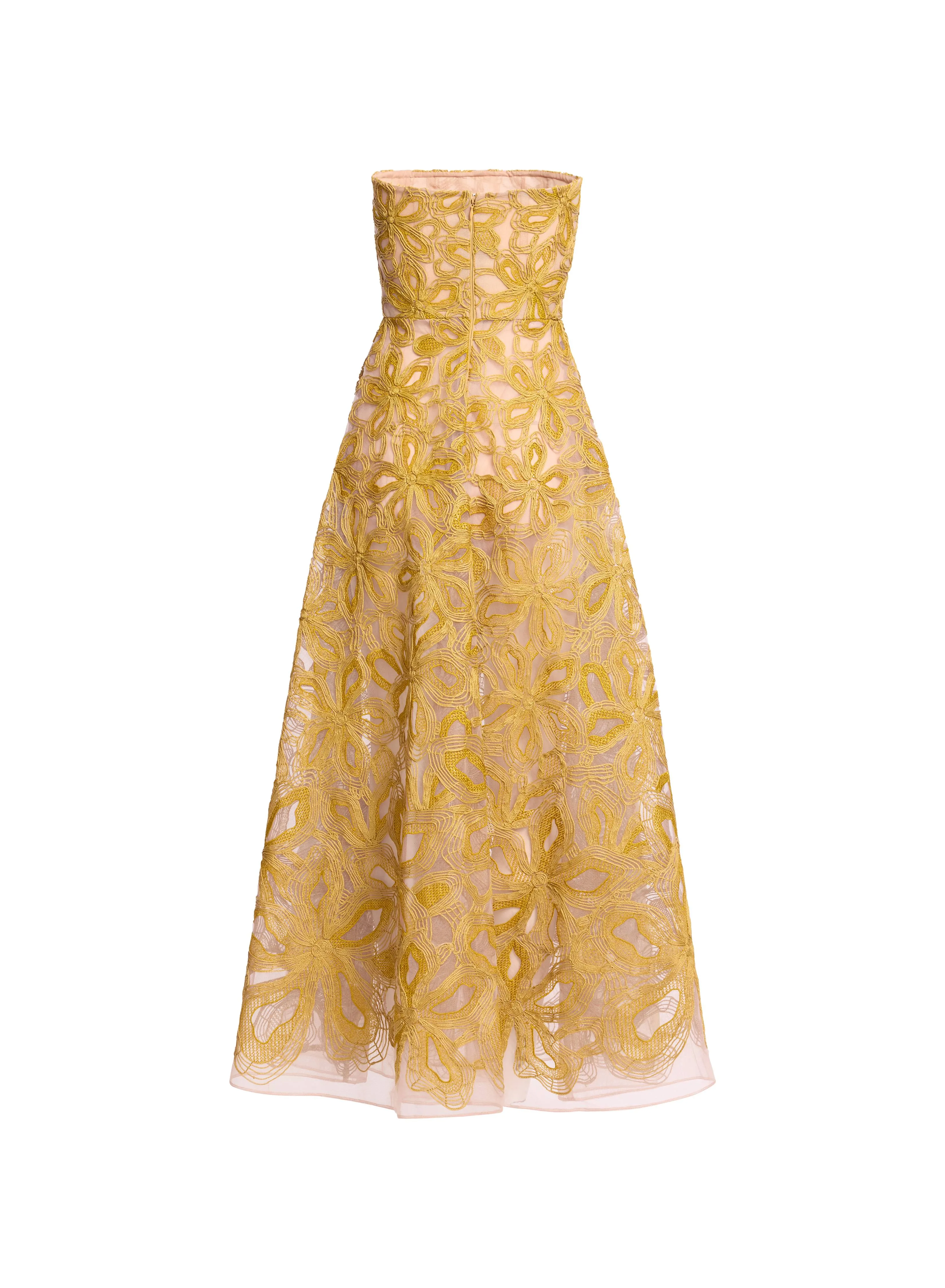 Floral Embroidered Strapless Dress sold by Elie Saab product image thumbnail 4