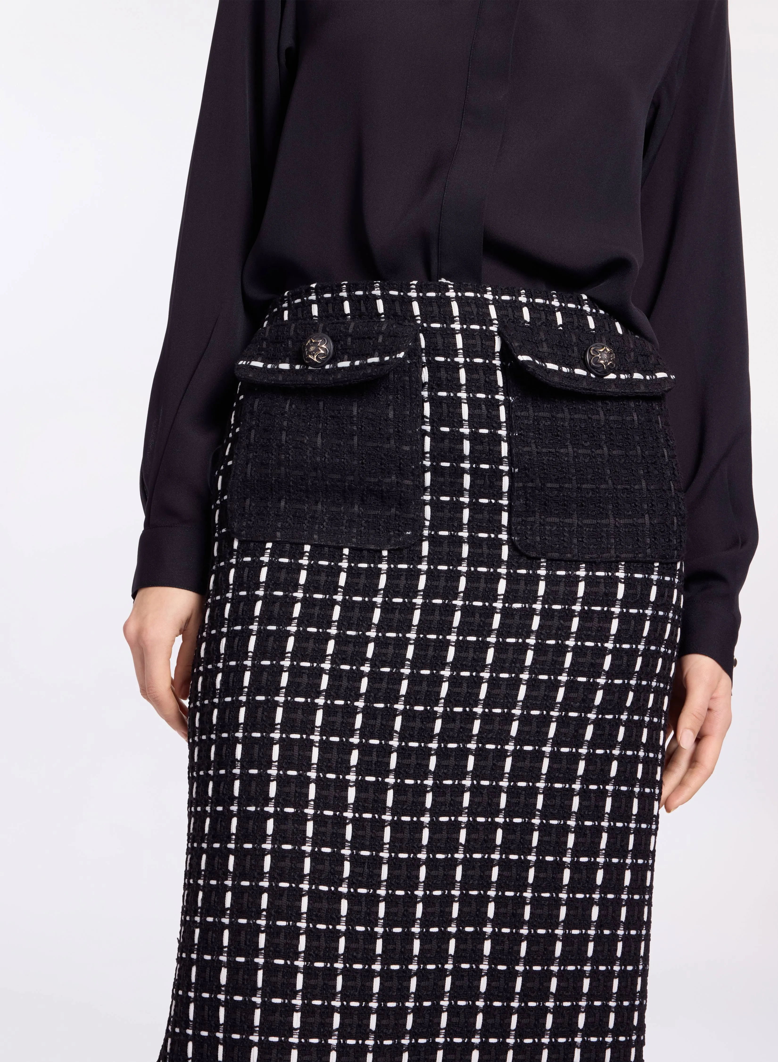 Tweed Midi Skirt sold by Elie Saab product image thumbnail 5
