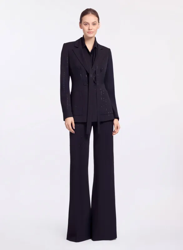 Embellished Pinstripe Pants sold by Elie Saab