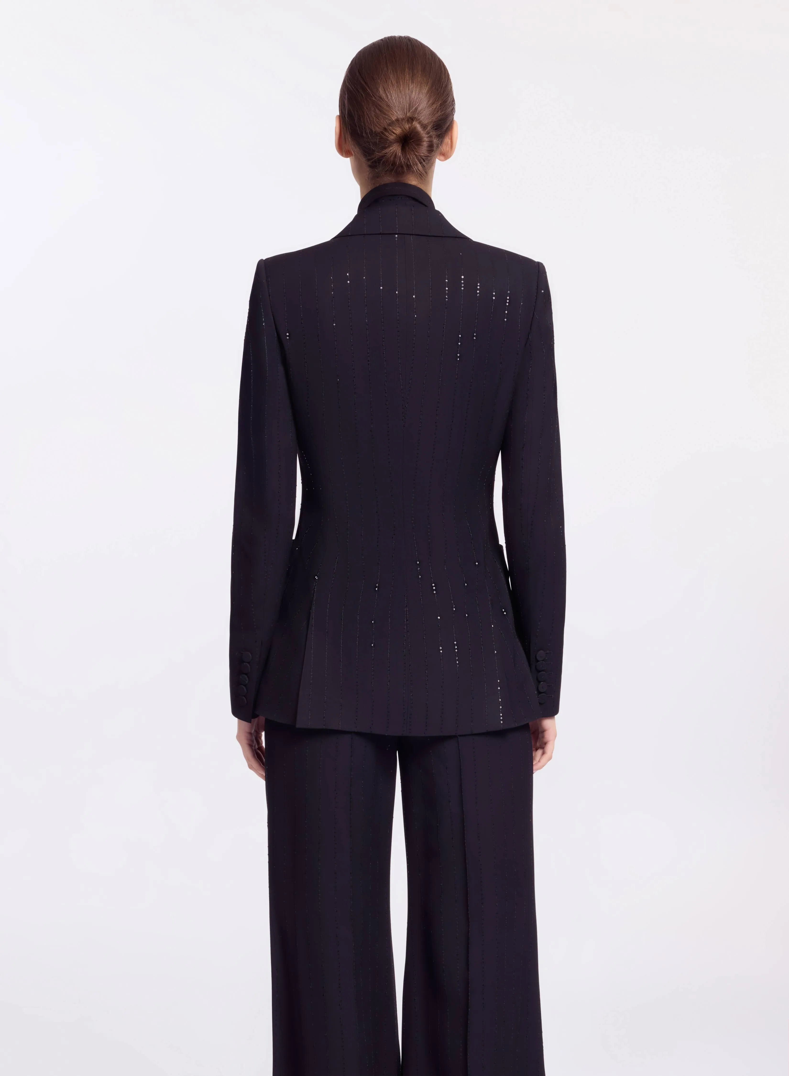 Embellished Pinstripe Crepe Blazer sold by Elie Saab product image thumbnail 2