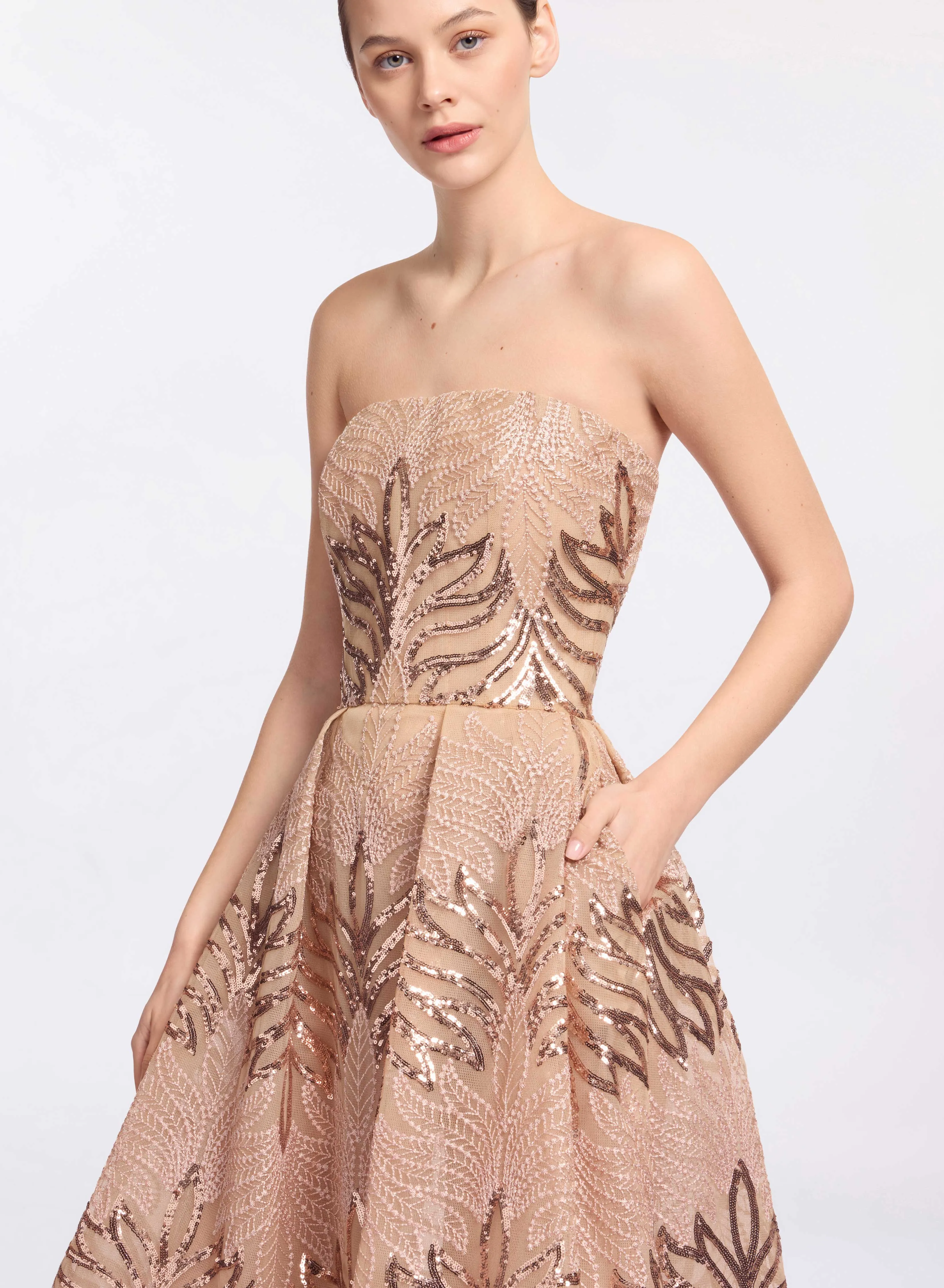 Sequin Embroidered Strapless Gown sold by Elie Saab product image thumbnail 5