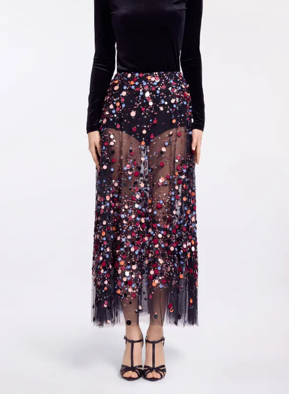 Bead Embroidered Multicolor Skirt sold by Elie Saab
