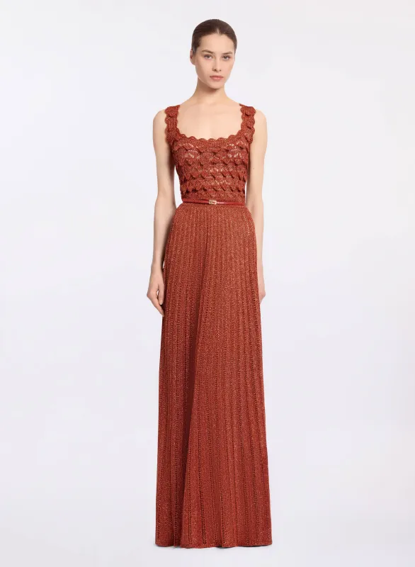 Marchesa Orange Crochet Dress sold by Elie Saab